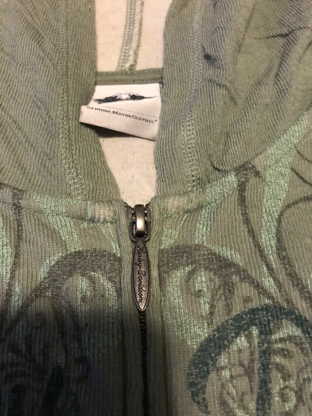 Harley-Davidson XL Green Zip-Up Hoodie - photo 2