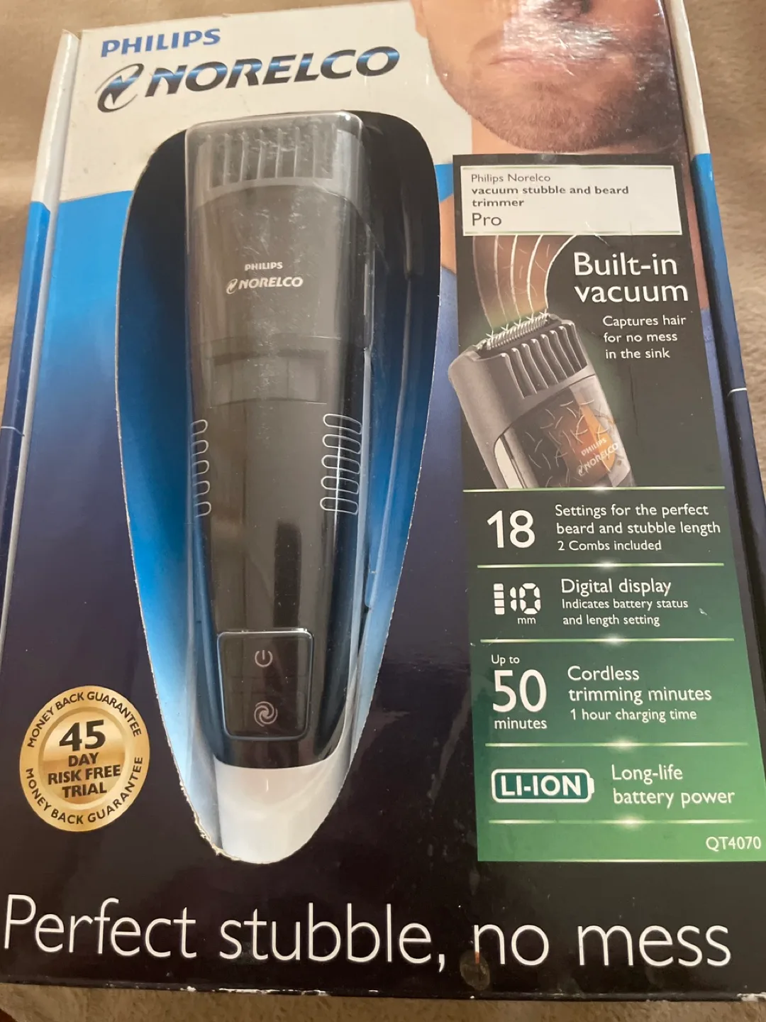 Philips Norelco Vacuum Stubble & Beard Trimmer Pro