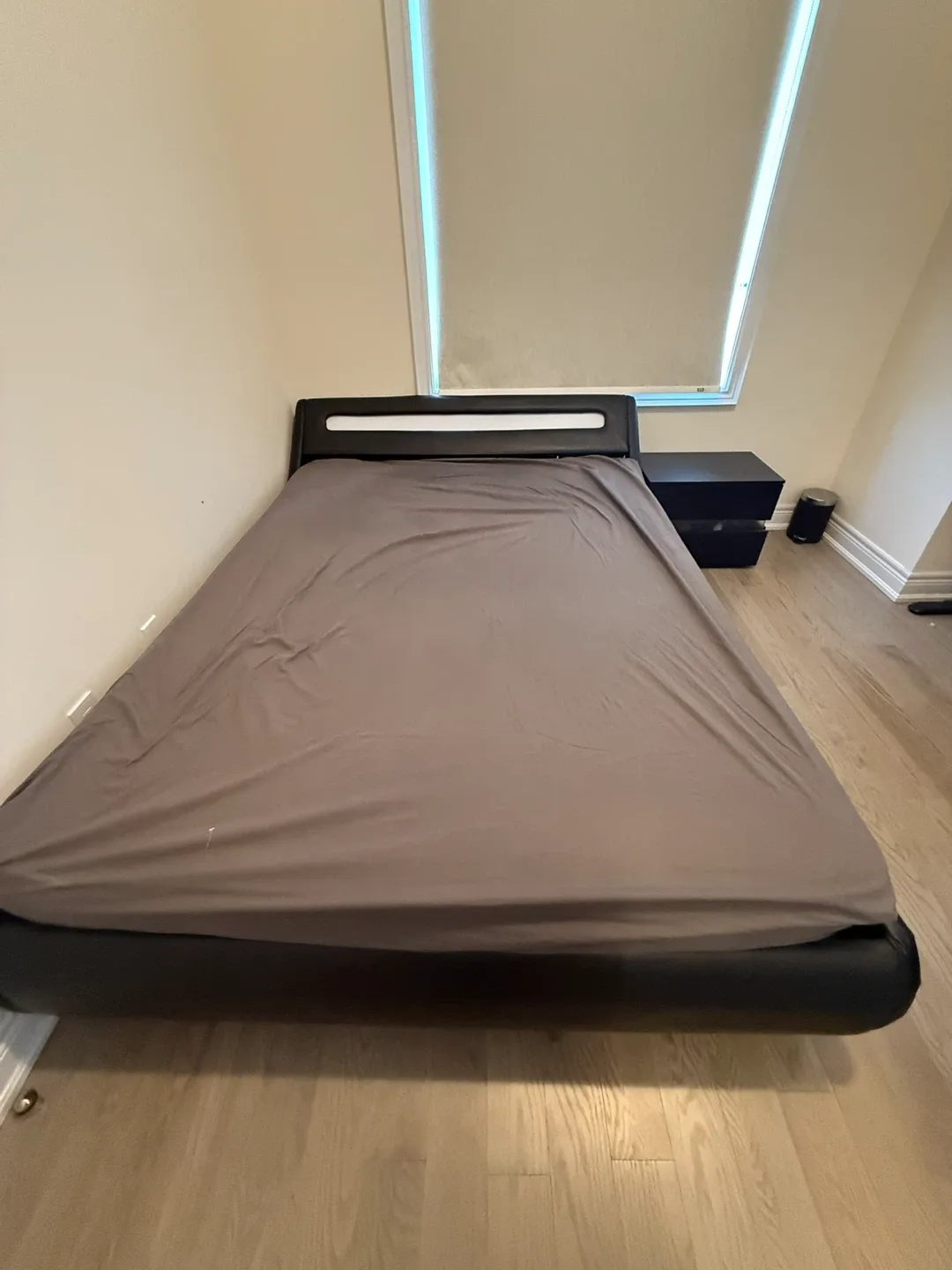 Queen Size Bed Frame + mattress +night stand image indicator(2)