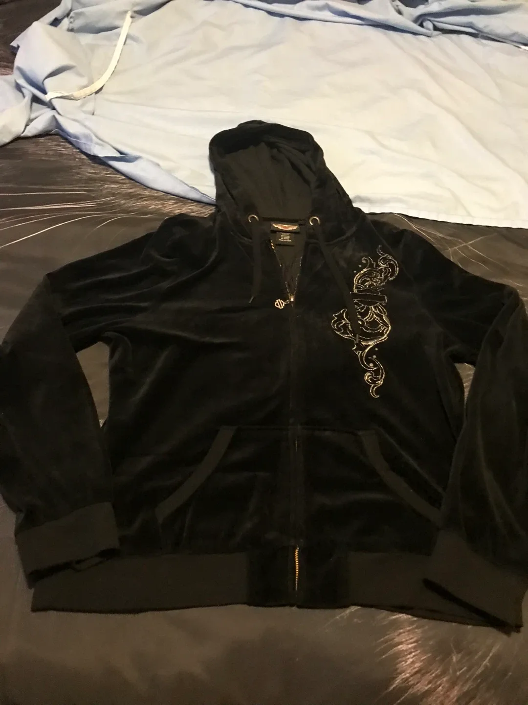 Harley-Davidson Black Velour Hoodie - XL image indicator(5)