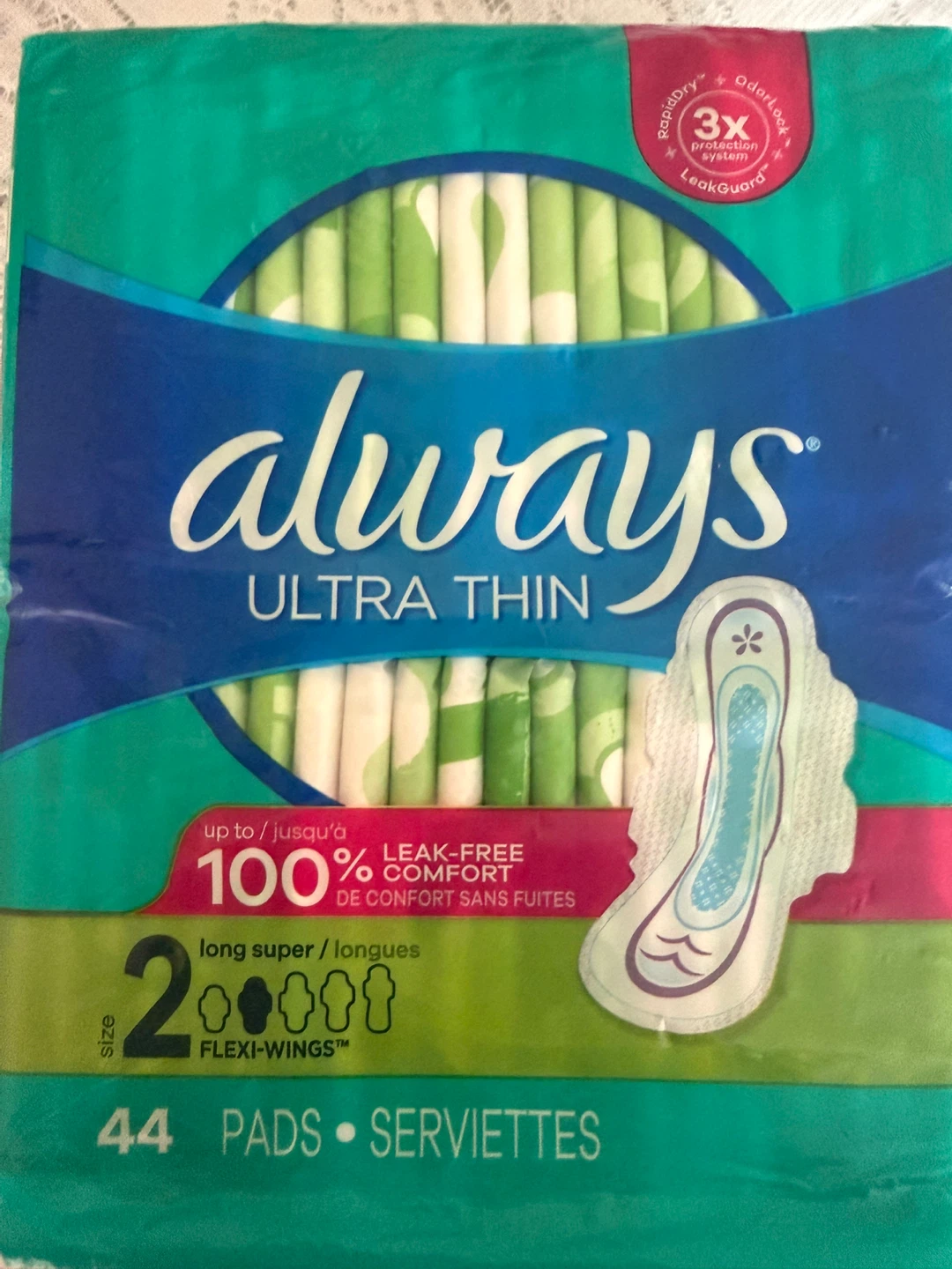 Always Ultra Thin Size 2 Long Super Pads (44 count/sealed) - photo 2