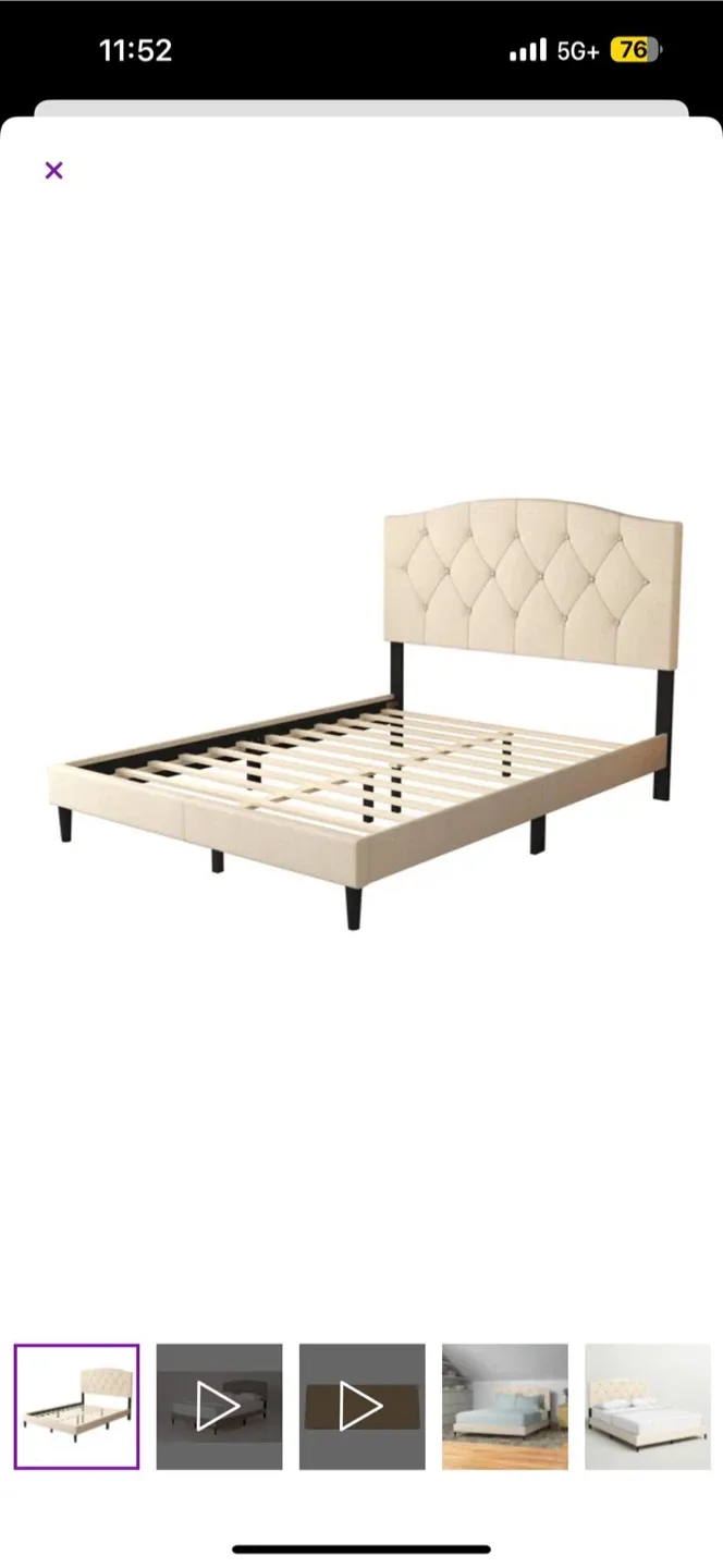Queen Bed Frame + mattress