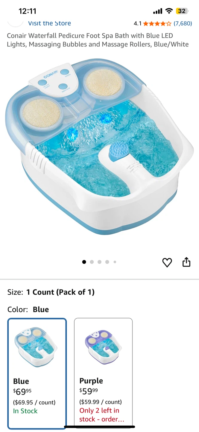 Conair BodyBenefits Active Life Waterfall Foot Spa - photo 3