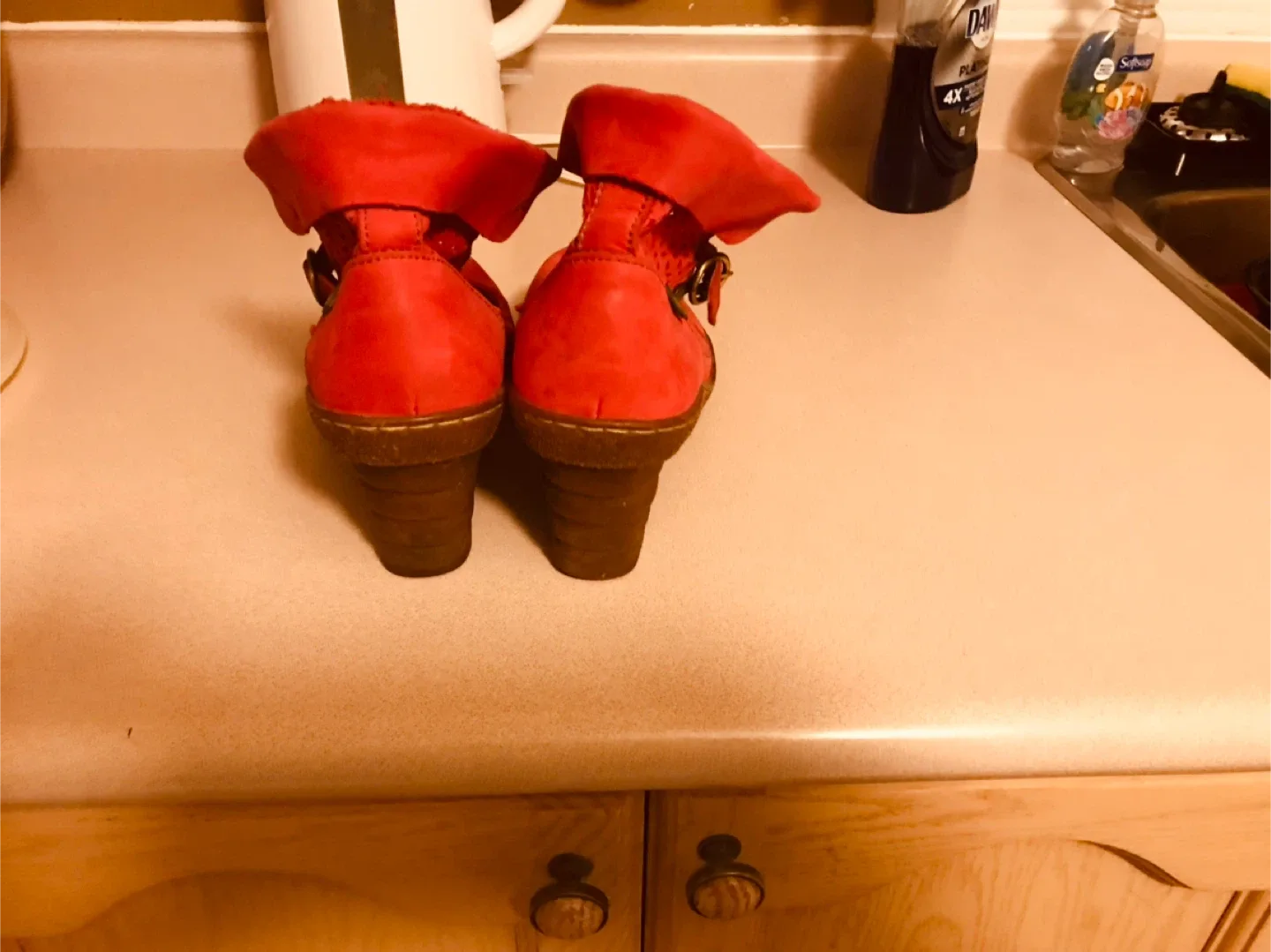 Think! Red Leather Shoes image indicator(6)