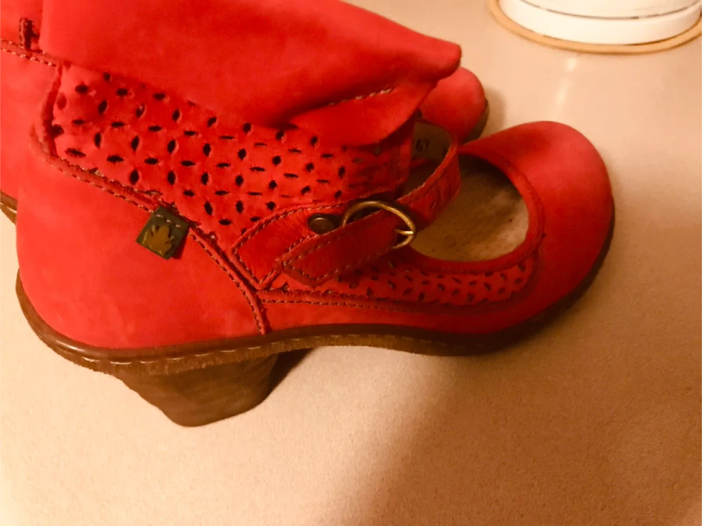Think! Red Leather Shoes