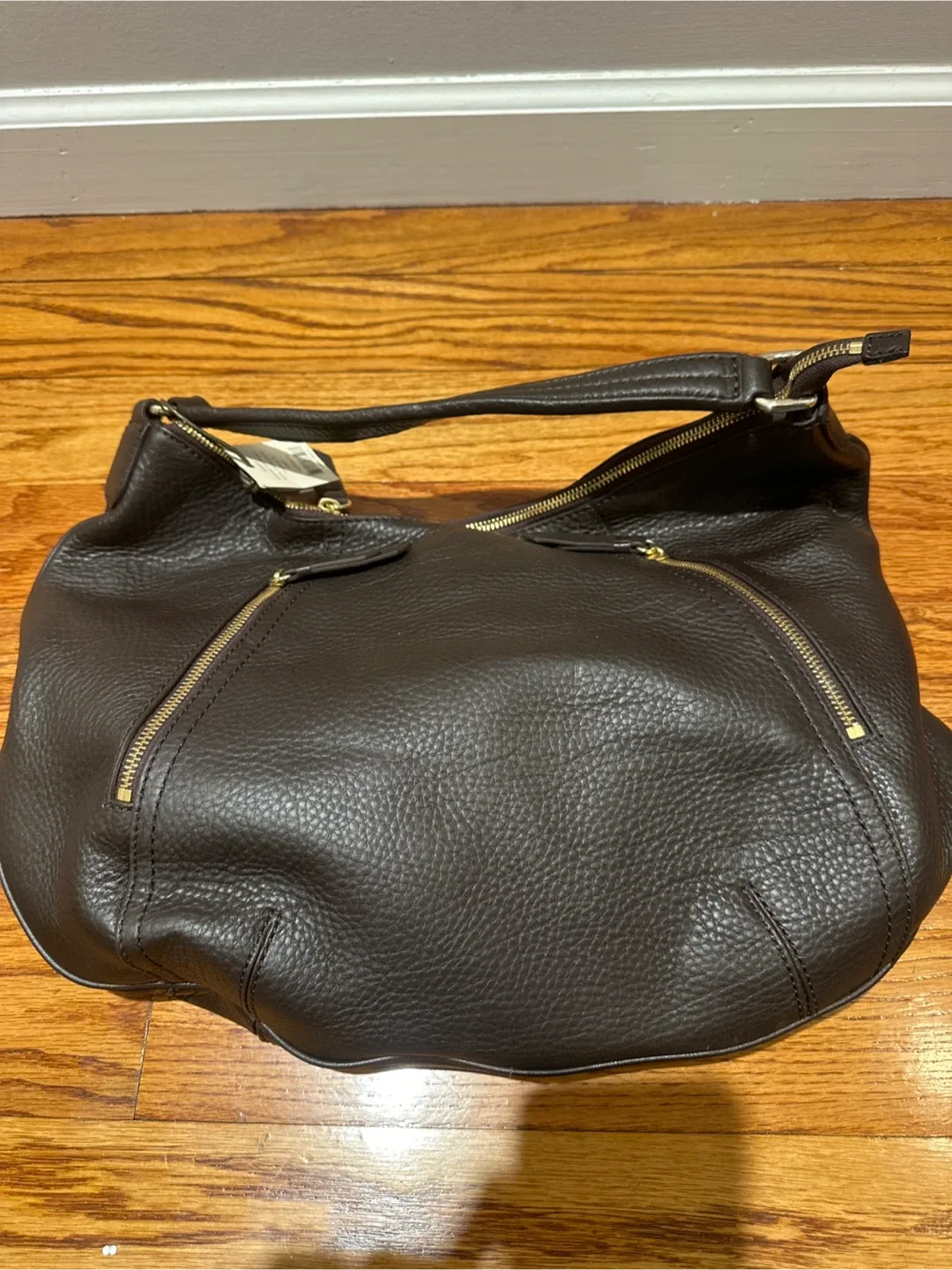 Cole Haan Round Zip Hobo - Dark Chocolate