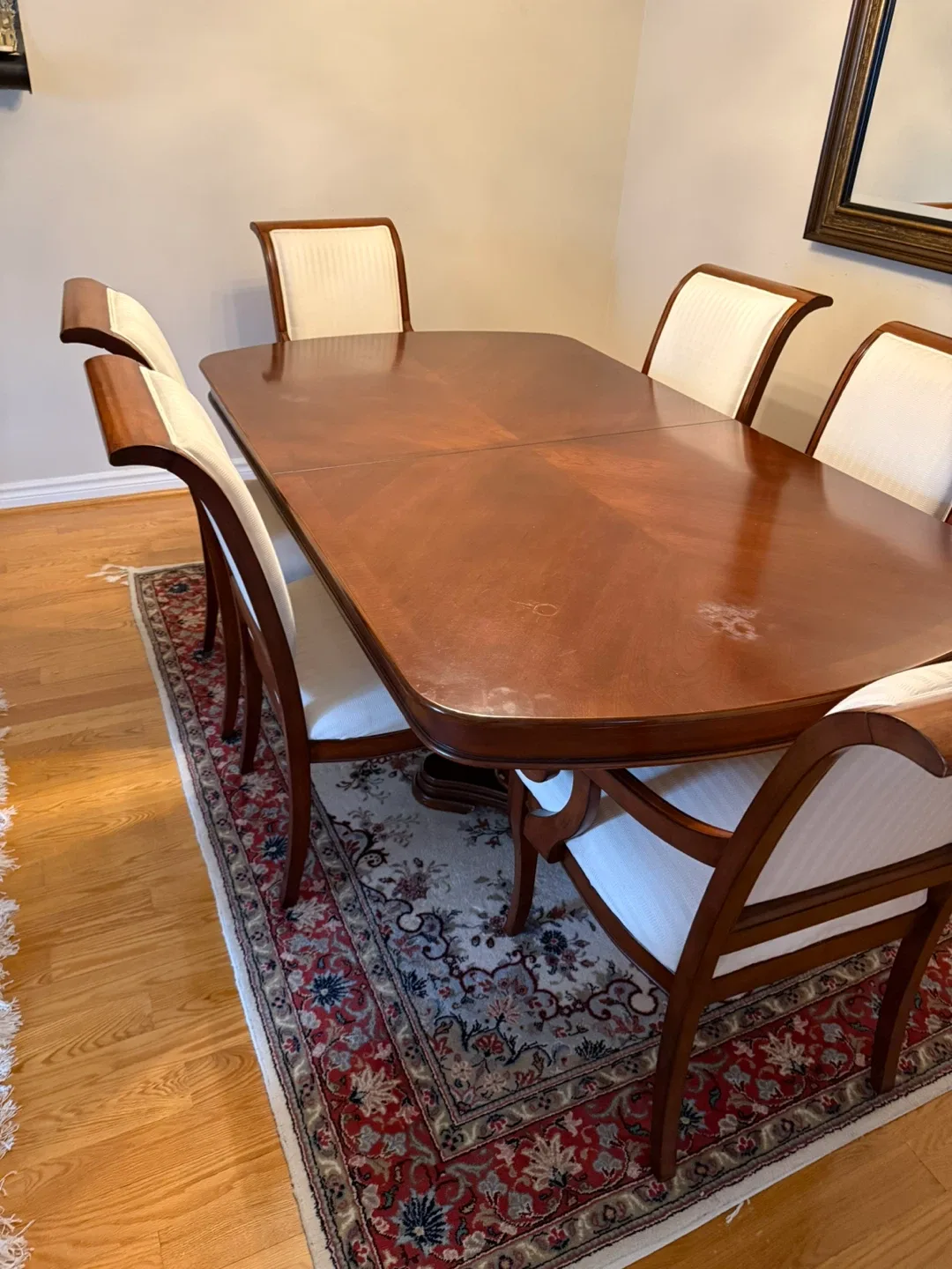 Wooden Dining Table with 6 Chairs & Buffet