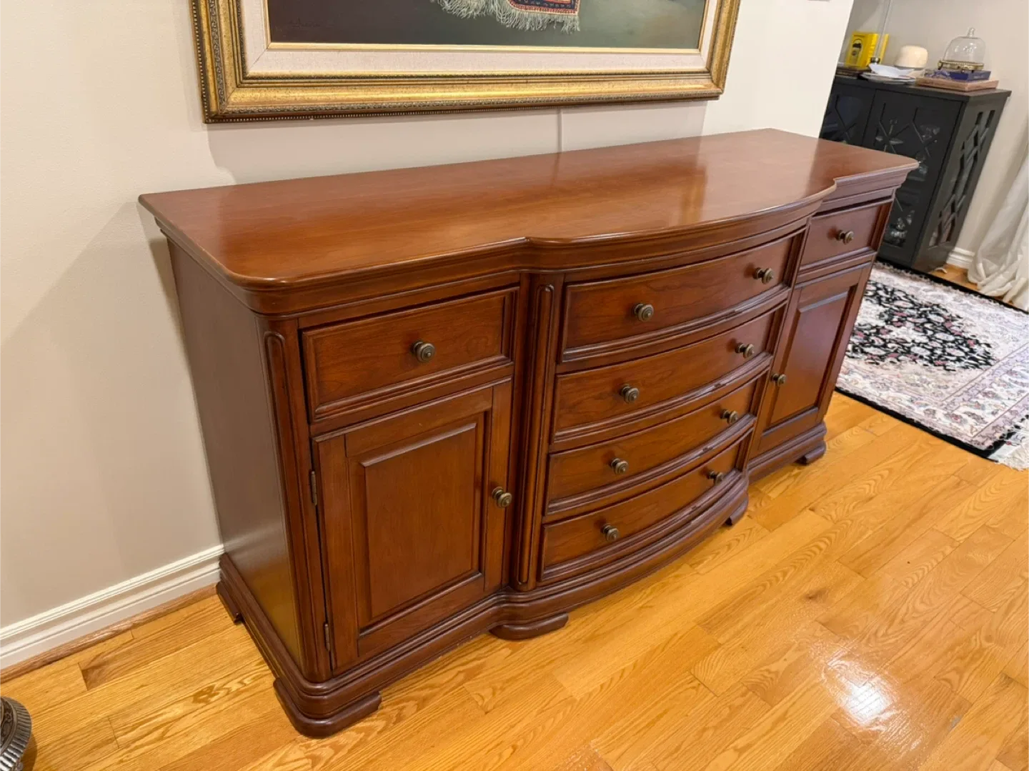 Wooden Dining Table with 6 Chairs & Buffet image indicator(4)