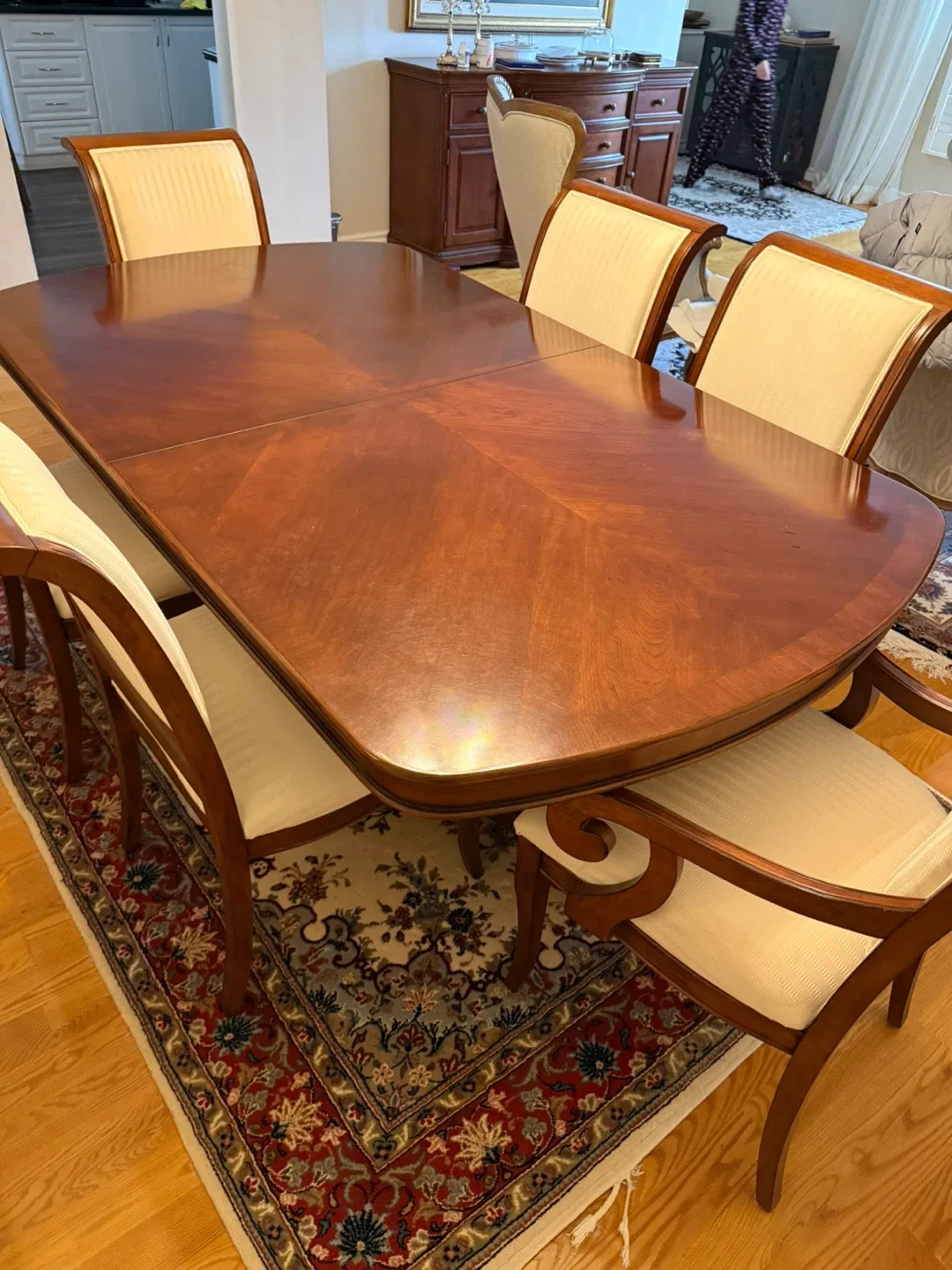 Wooden Dining Table with 6 Chairs & Buffet image indicator(2)