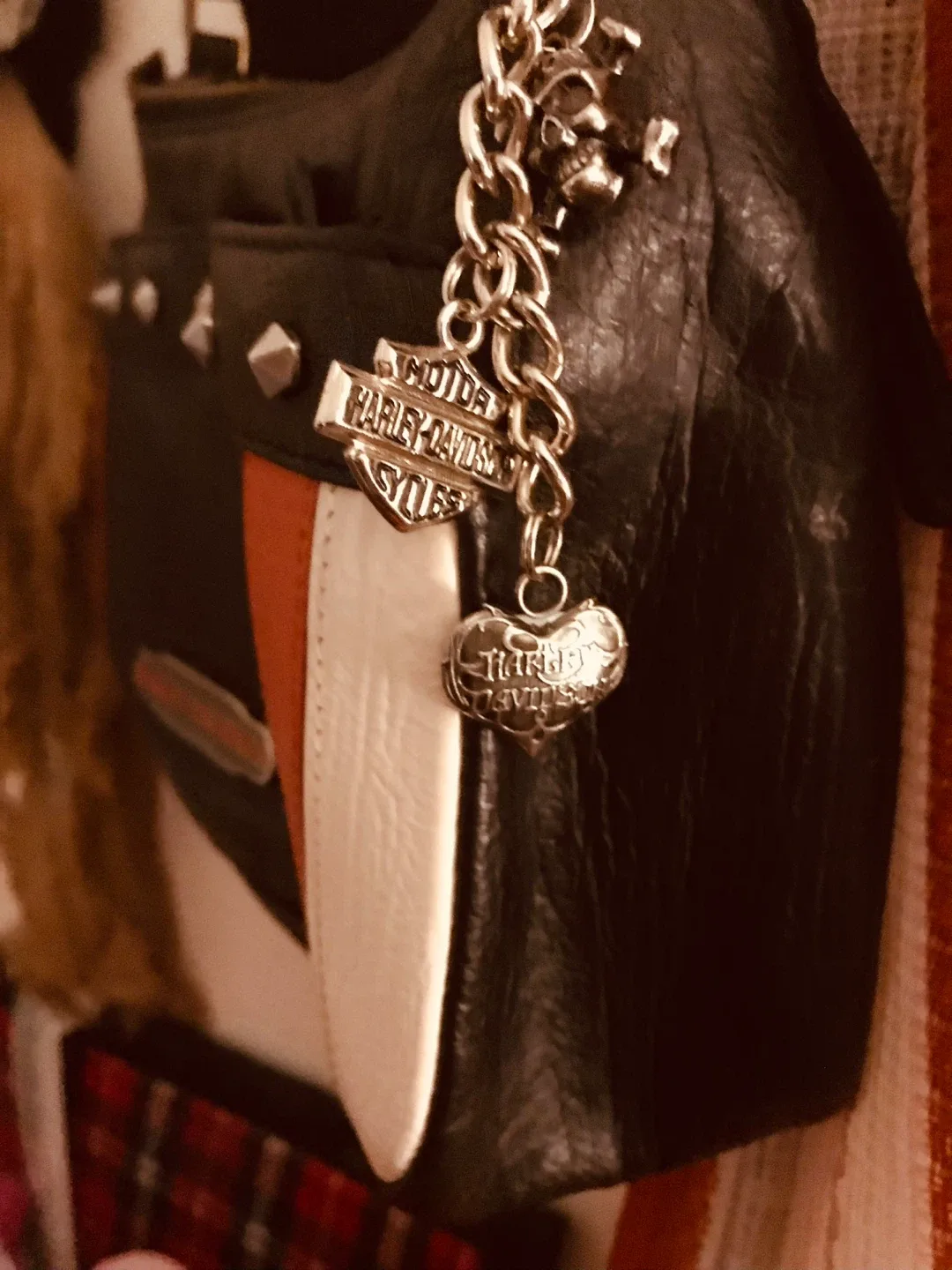 Harley-Davidson Black Leather Shoulder Bag