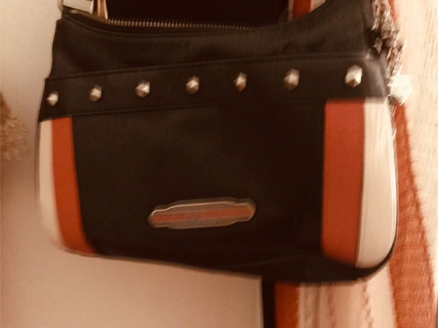 Harley-Davidson Black Leather Shoulder Bag image indicator(4)