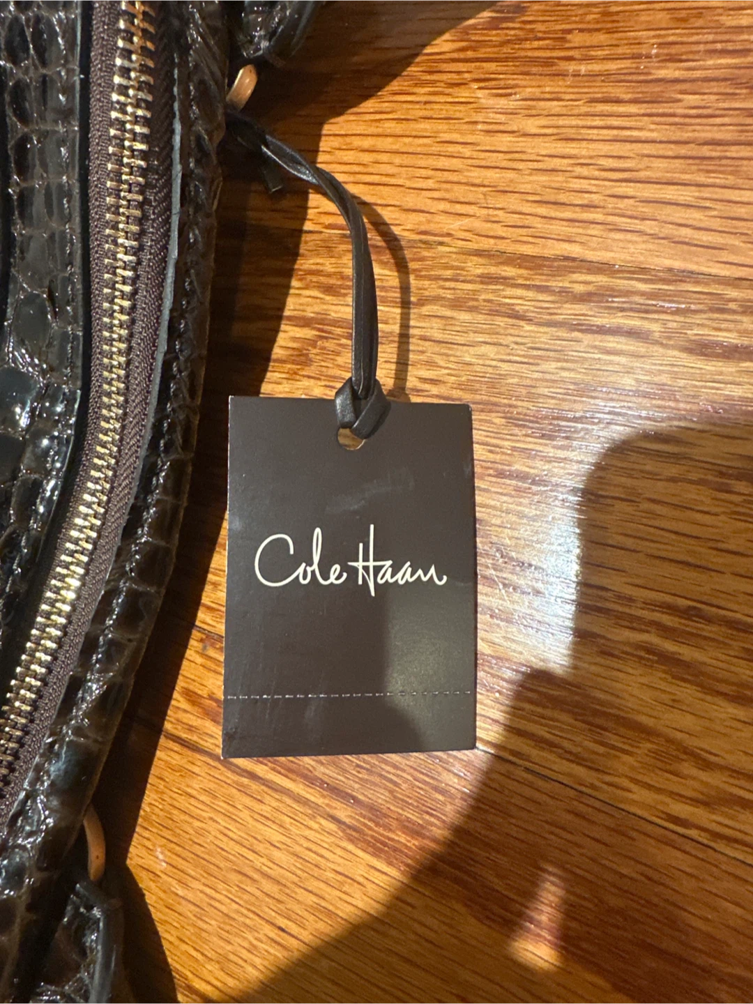 Cole Haan Bugatti Croc Patent Leather Bag - photo 2