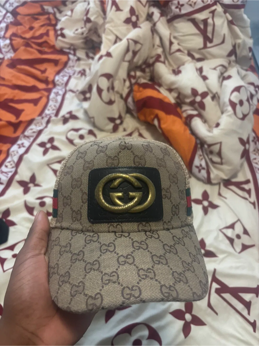 Gucci Beige/Brown Trucker Hat