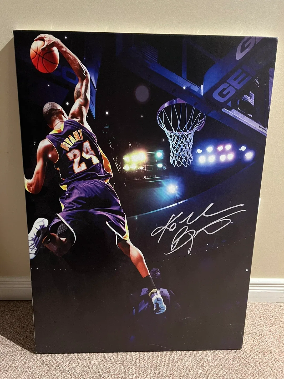 Kobe Bryant Signed Canvas Print