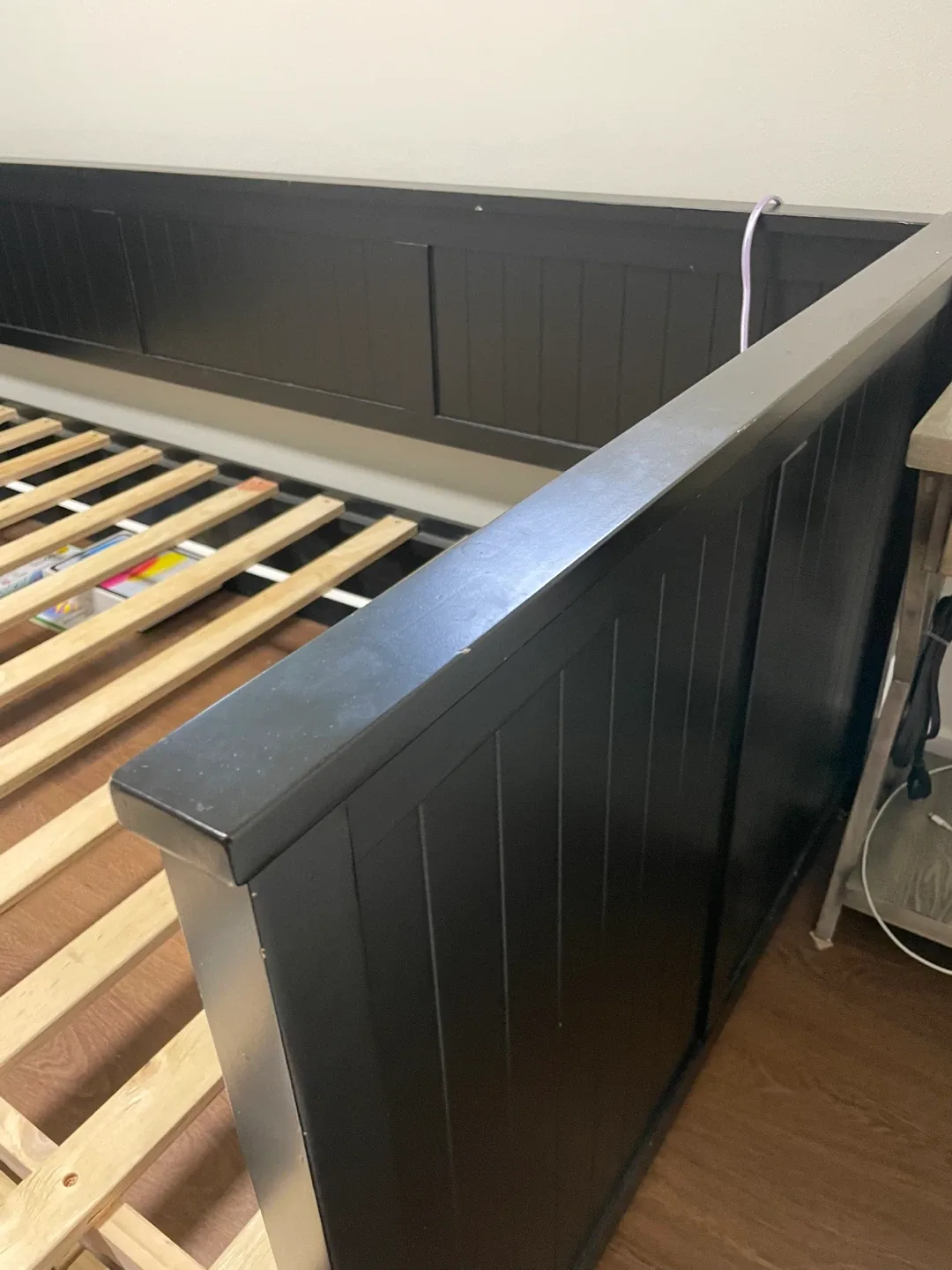 Black Bed Frame with Drawers