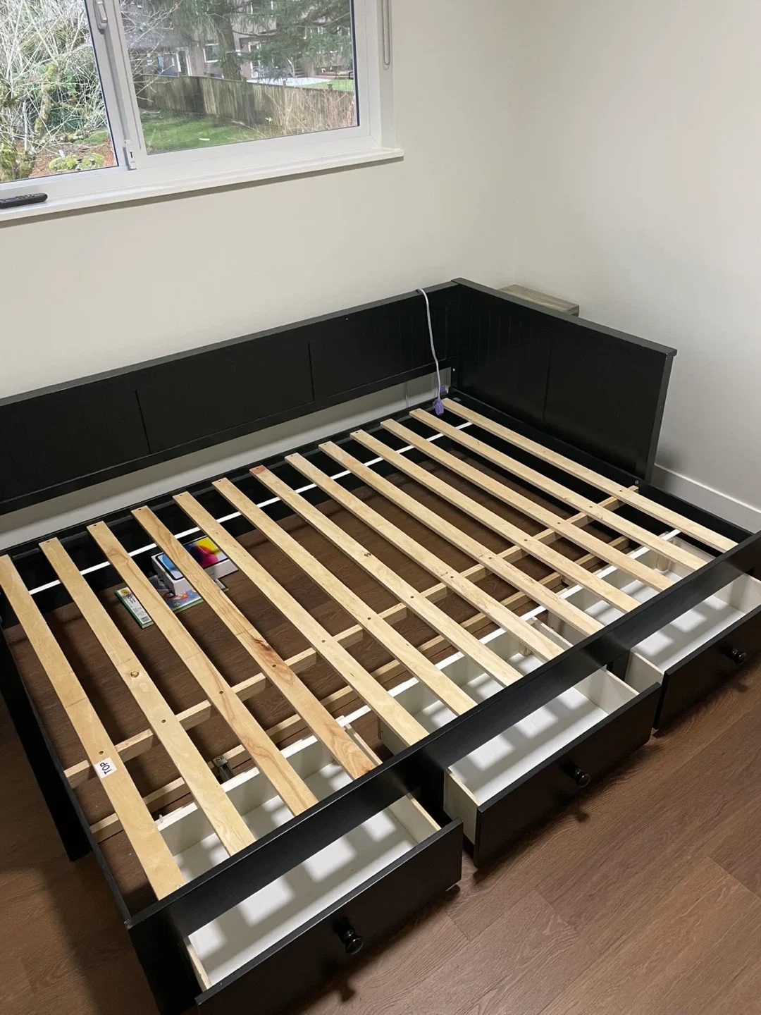 Black Bed Frame with Drawers image indicator(6)