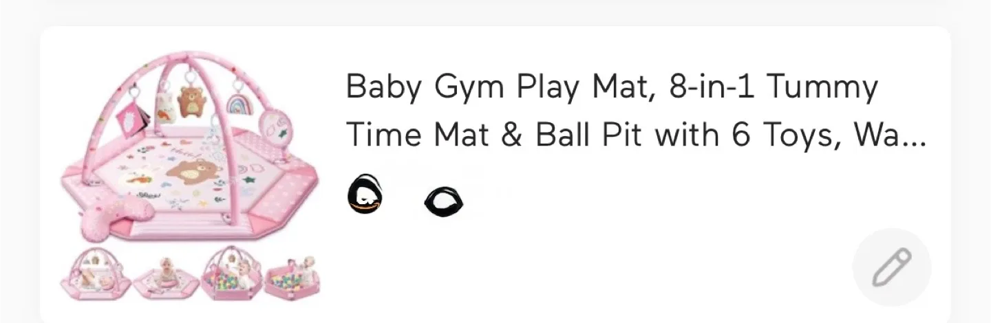 Baby Gym Play Mat, 8-in-1 Tummy Time Mat