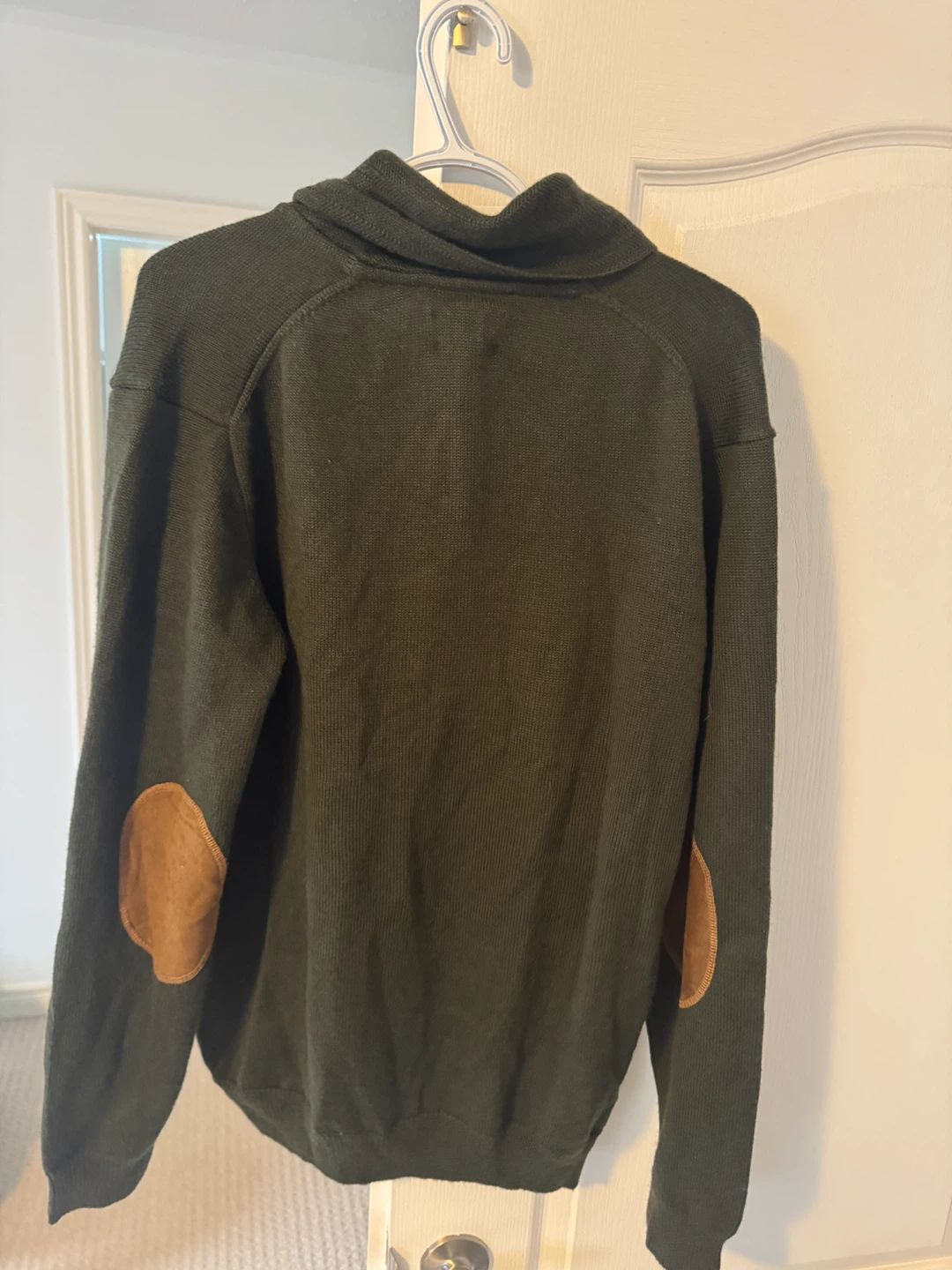 Peter & Jones Green Sweater with Elbow Patches - photo 3