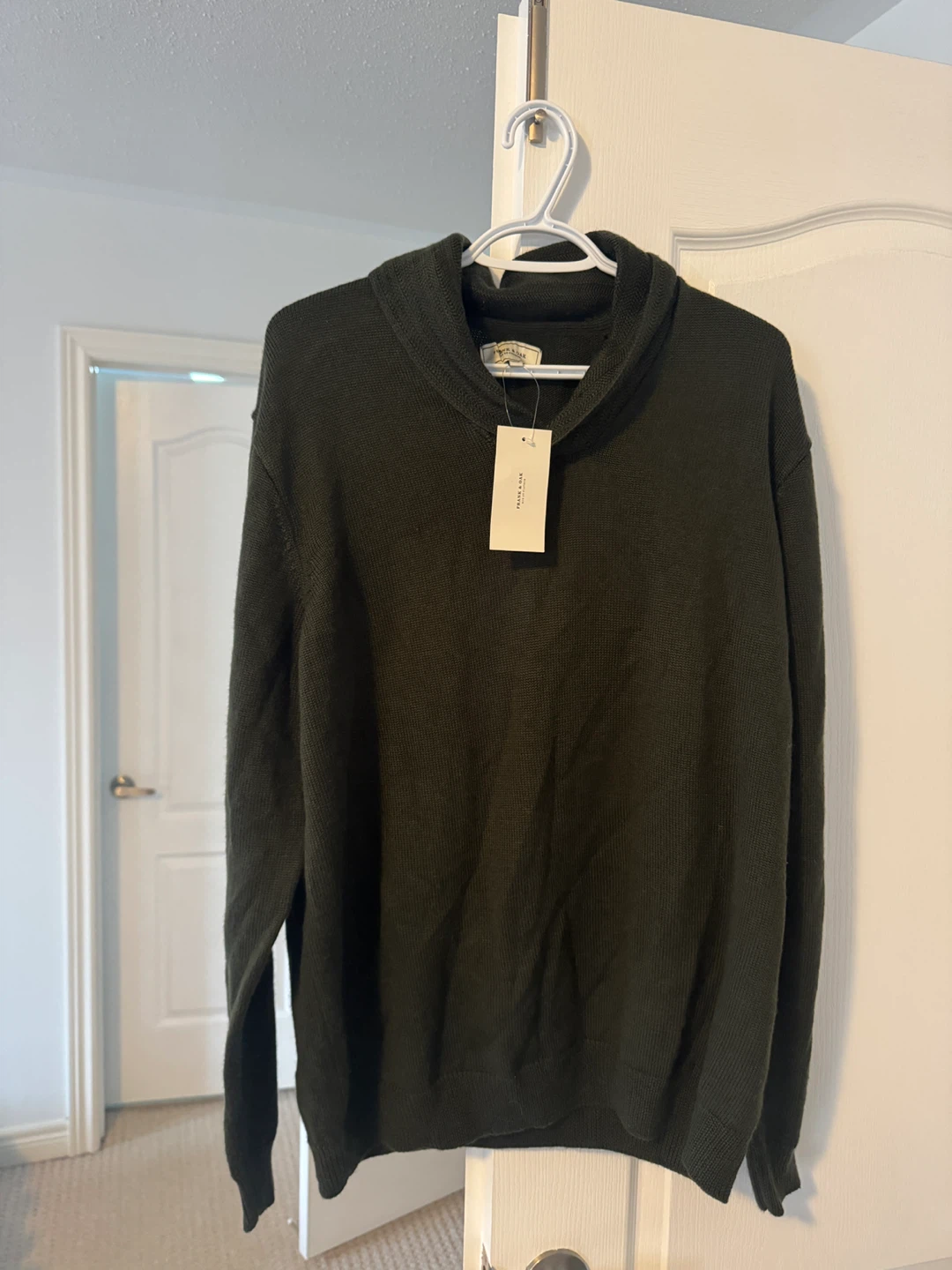 Peter & Jones Green Sweater with Elbow Patches