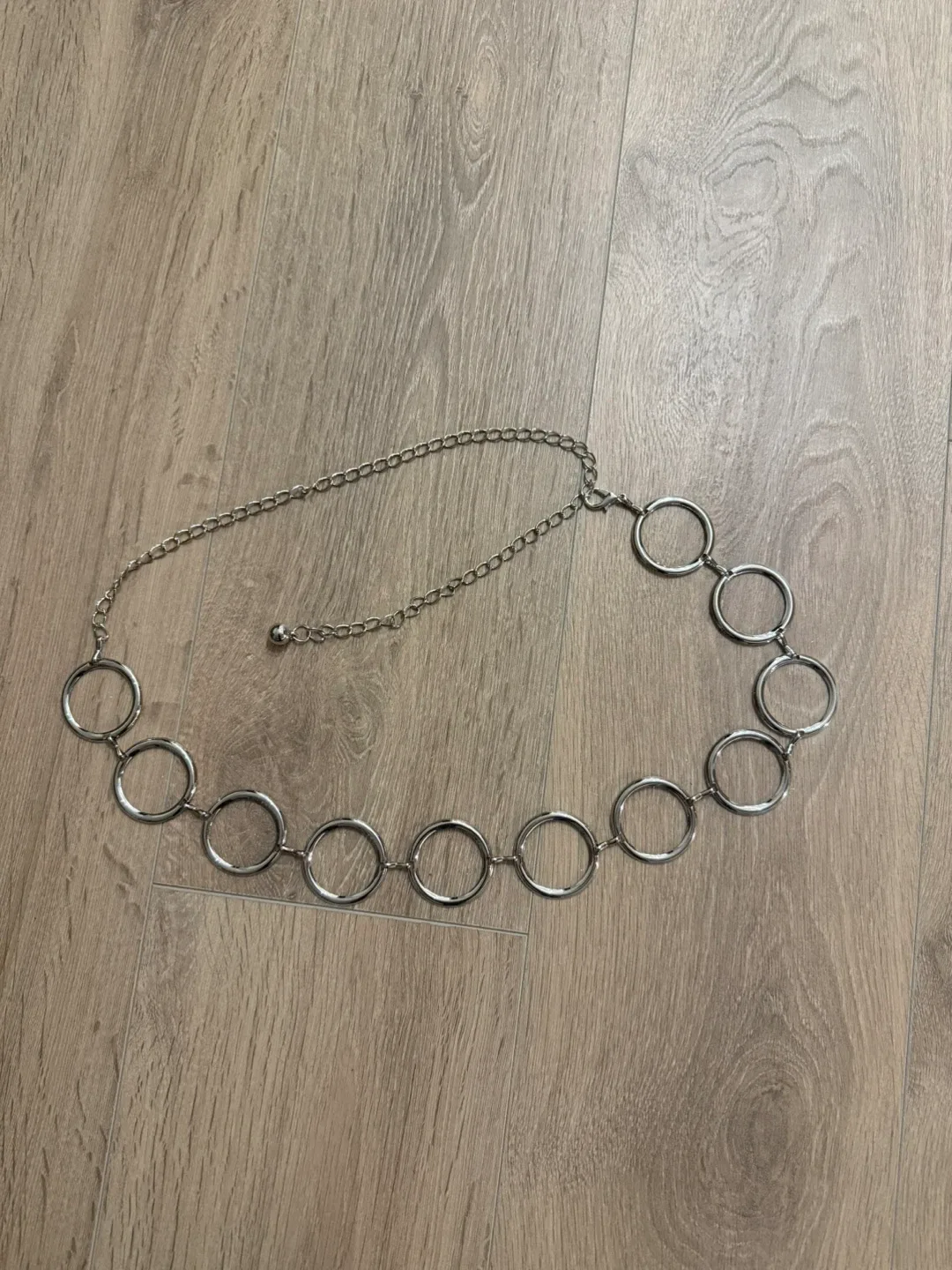 Silver Circle Chain Belt