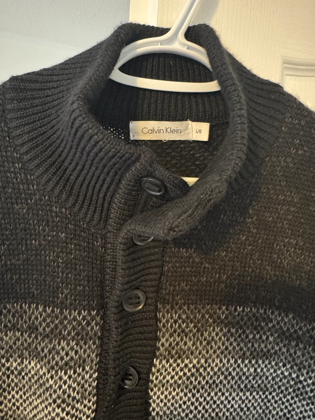 Calvin Klein L/G Sweater - Black & Grey, size L - photo 4
