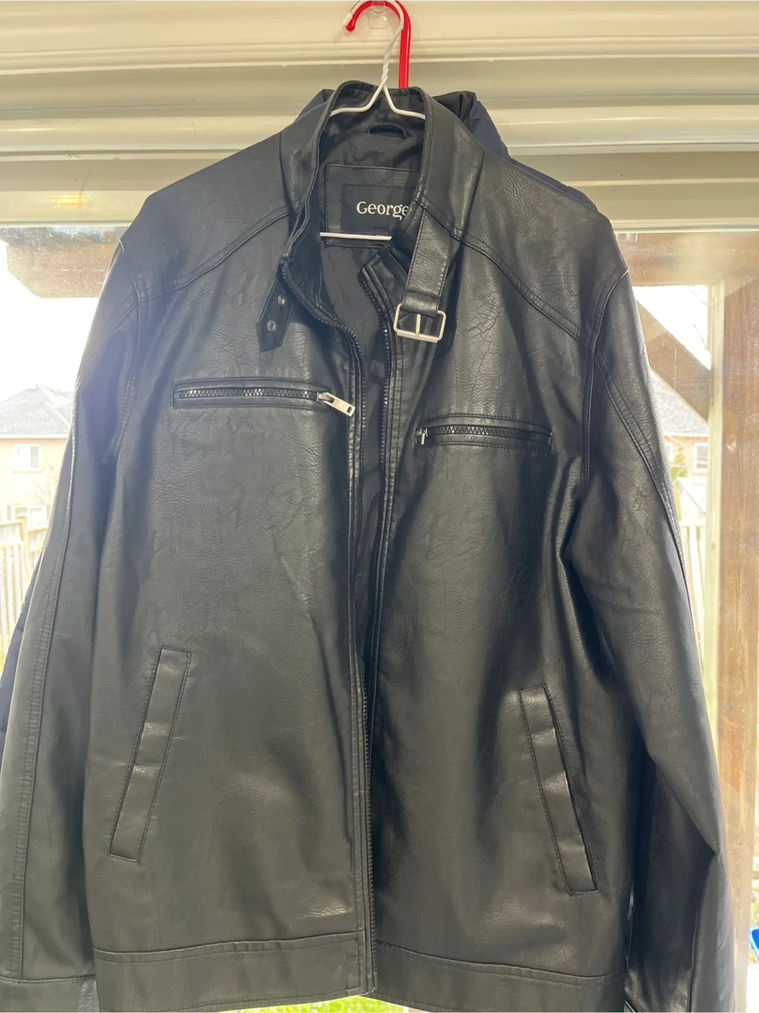 Size M - George Black Faux Leather Jacket