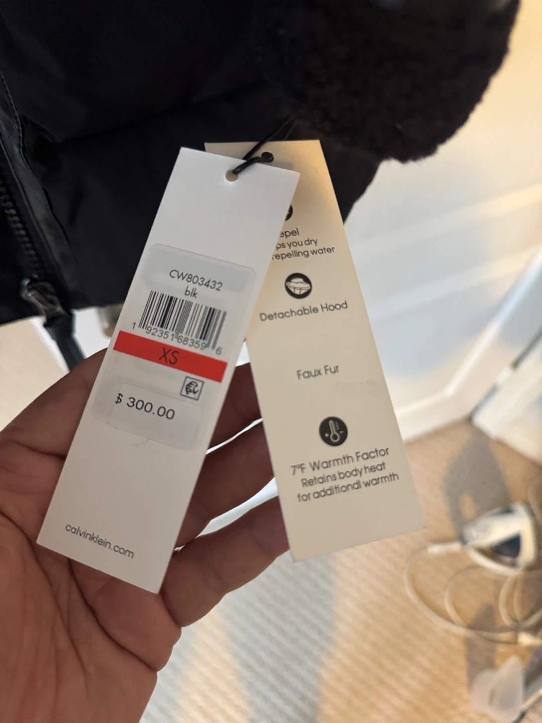 Calvin Klein Black Puffer Coat XS (brand new) w/ Tags - photo 3