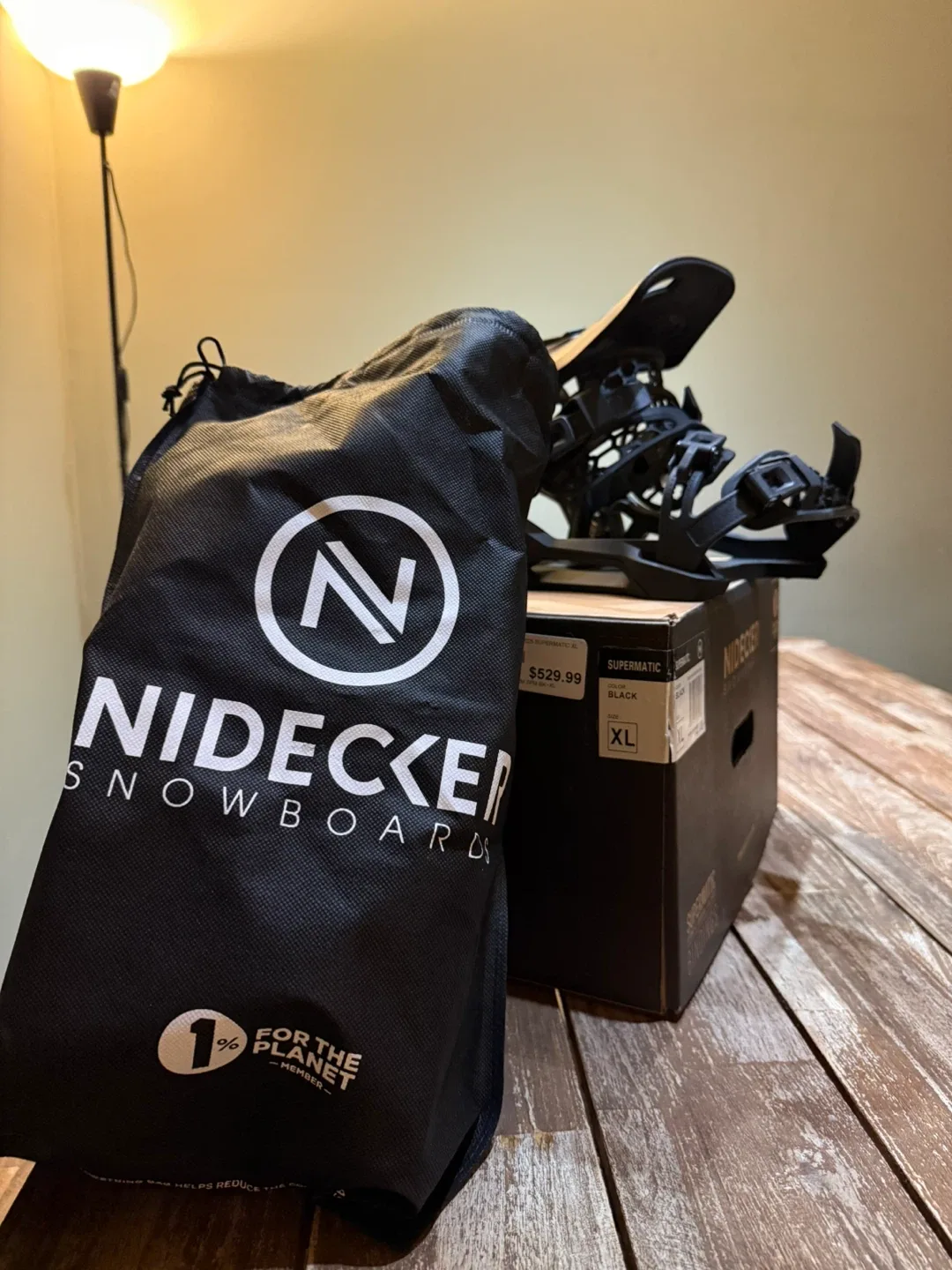 Nidecker Supermatic Snowboard Bindings - Black, XL