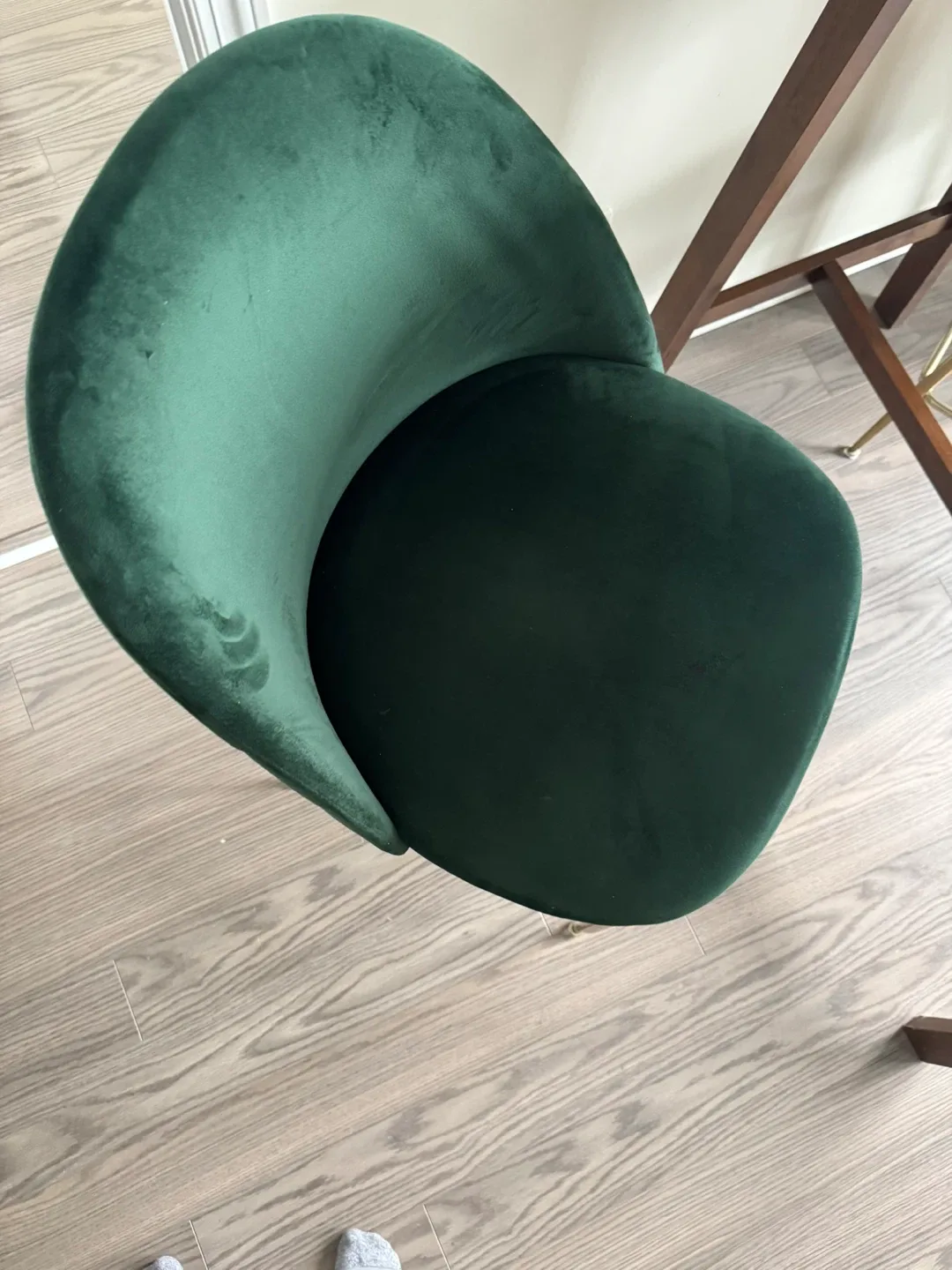 Need to be picked up TODAY: Green Velvet Bar Stools - Set of 2 image indicator(3)