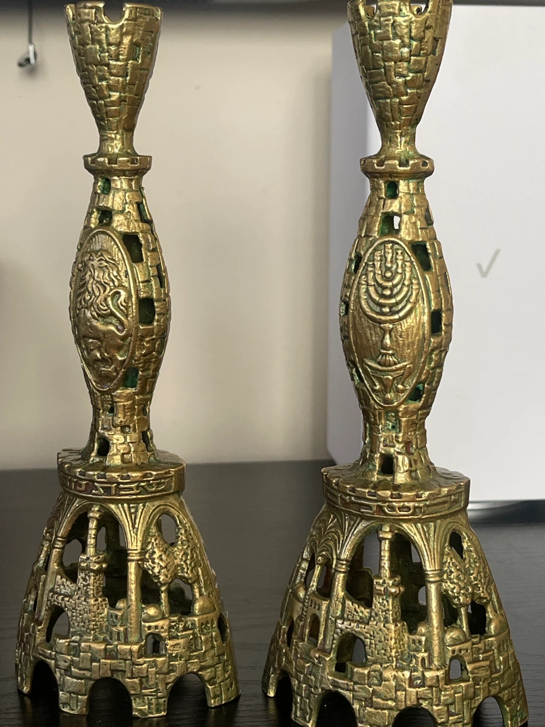 Vintage Brass Candlestick Holders (Pair) - photo 3