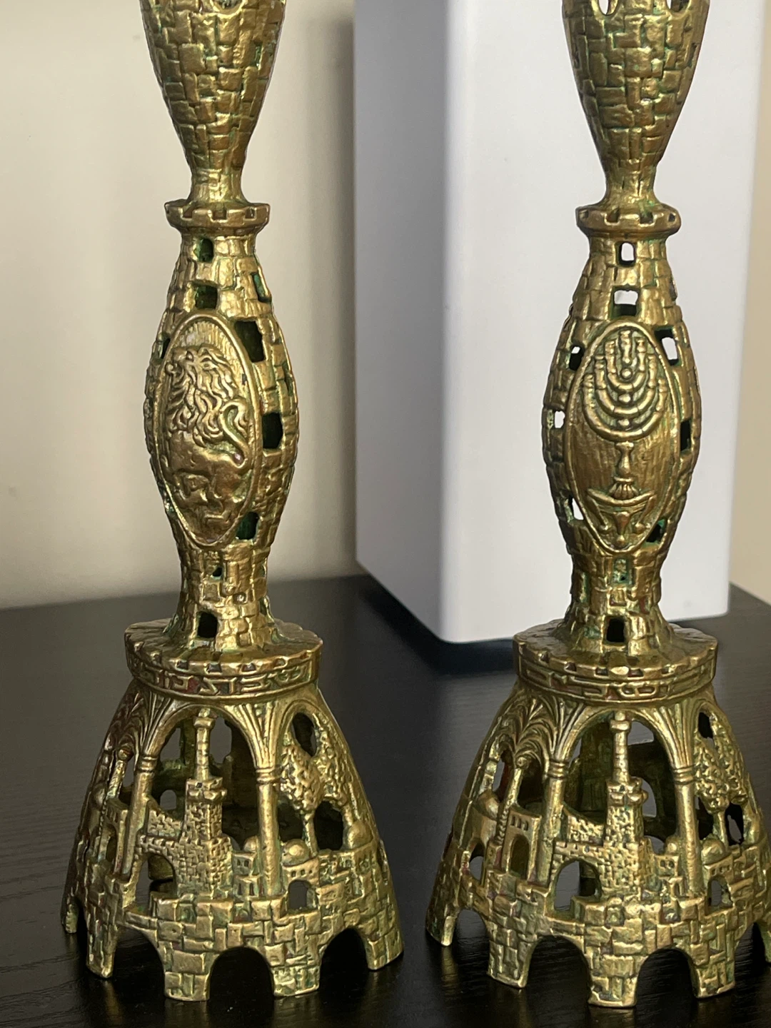 Vintage Brass Candlestick Holders (Pair)
