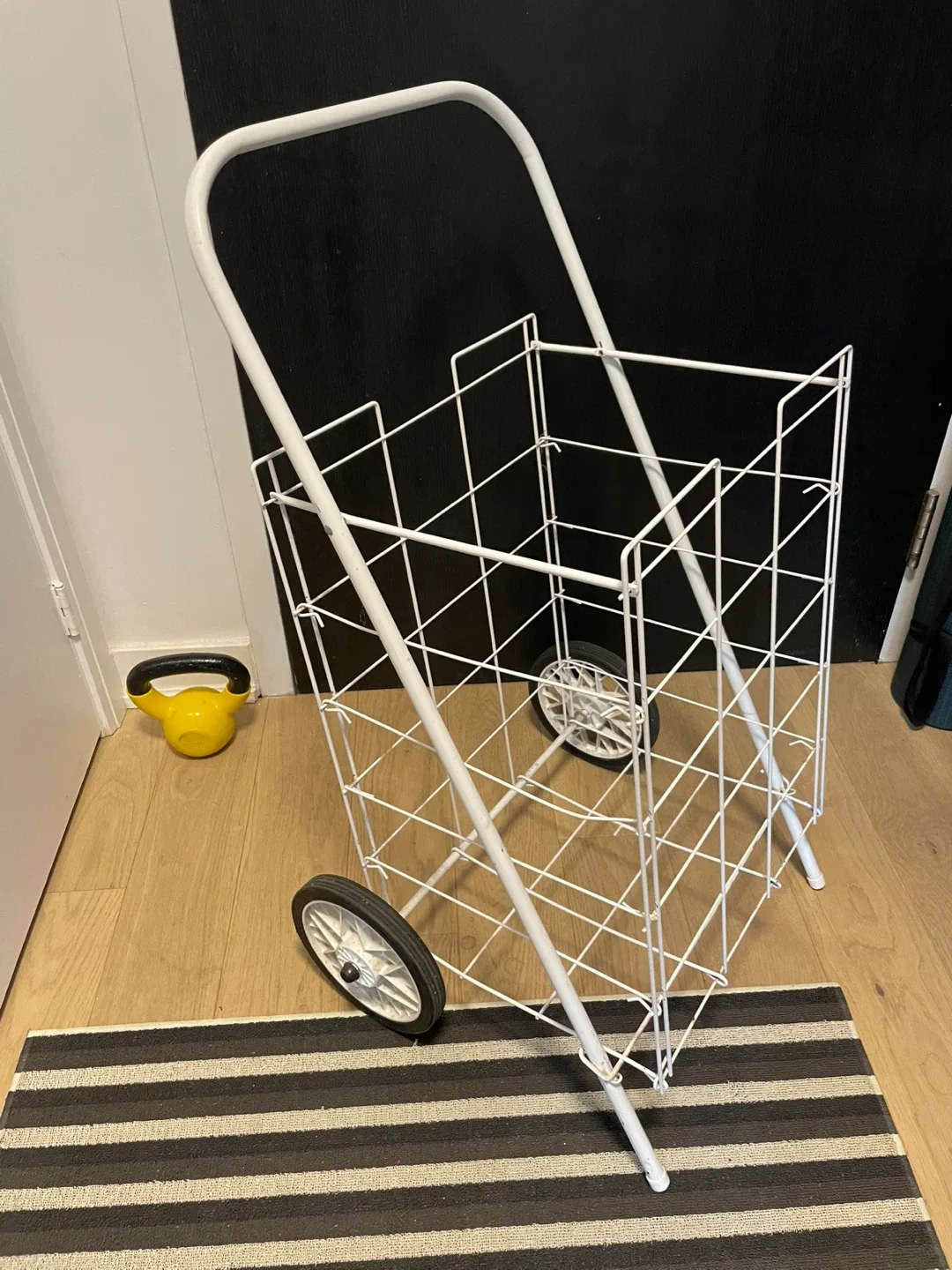 White Folding Shopping Cart