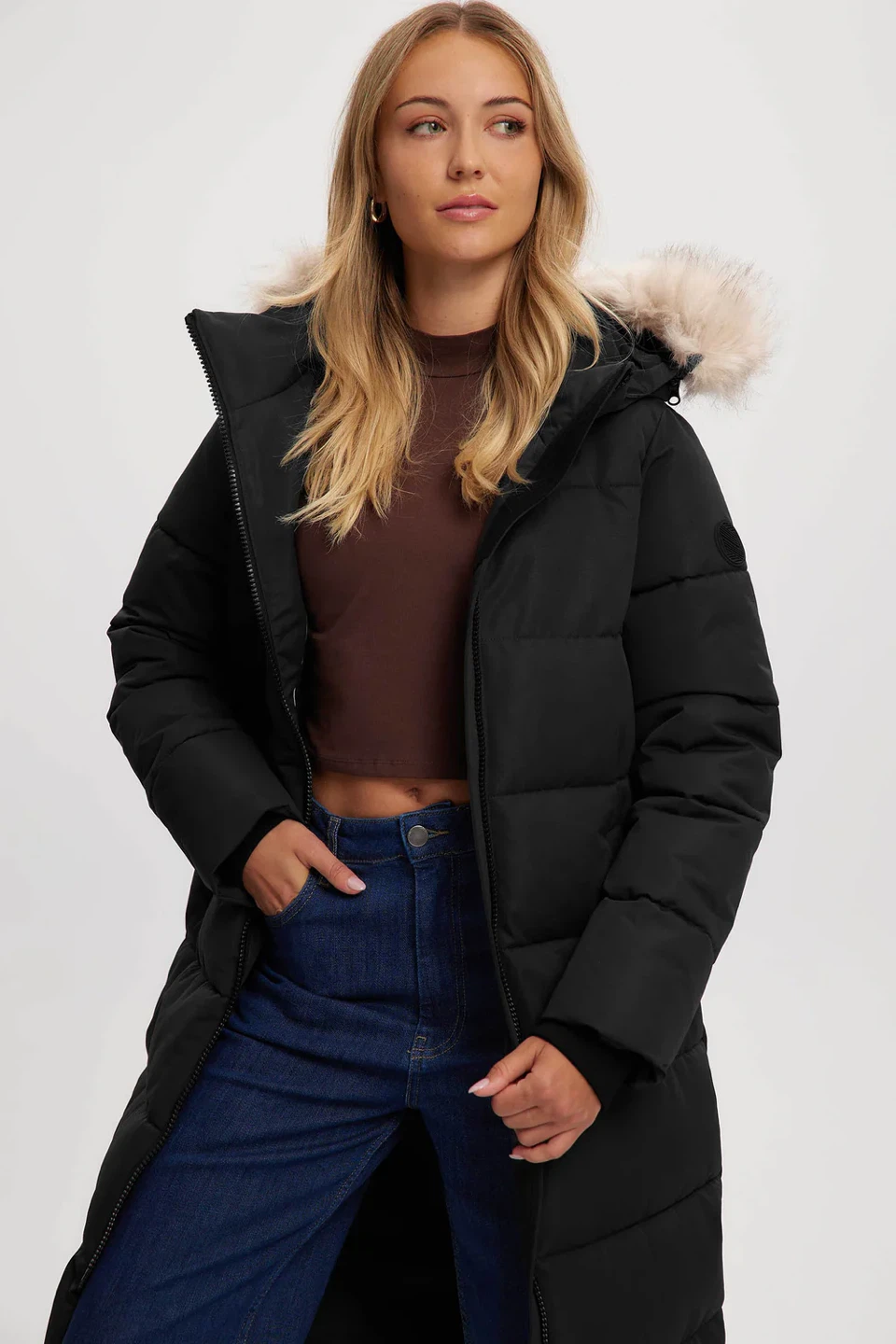 Noize Black Puffer Coat - photo 5