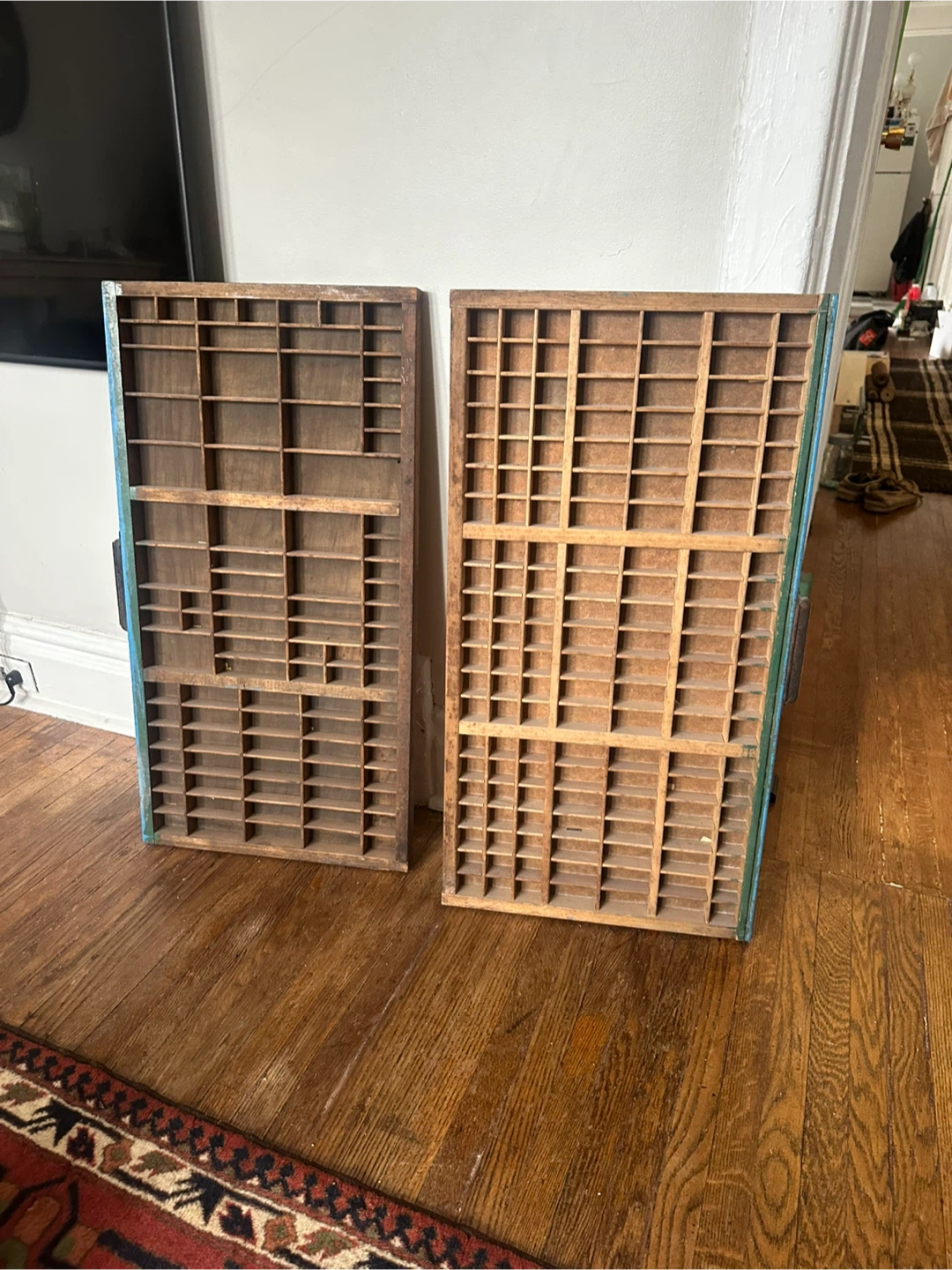 2 Vintage Hamilton Wood Type Tray - Printers Trays