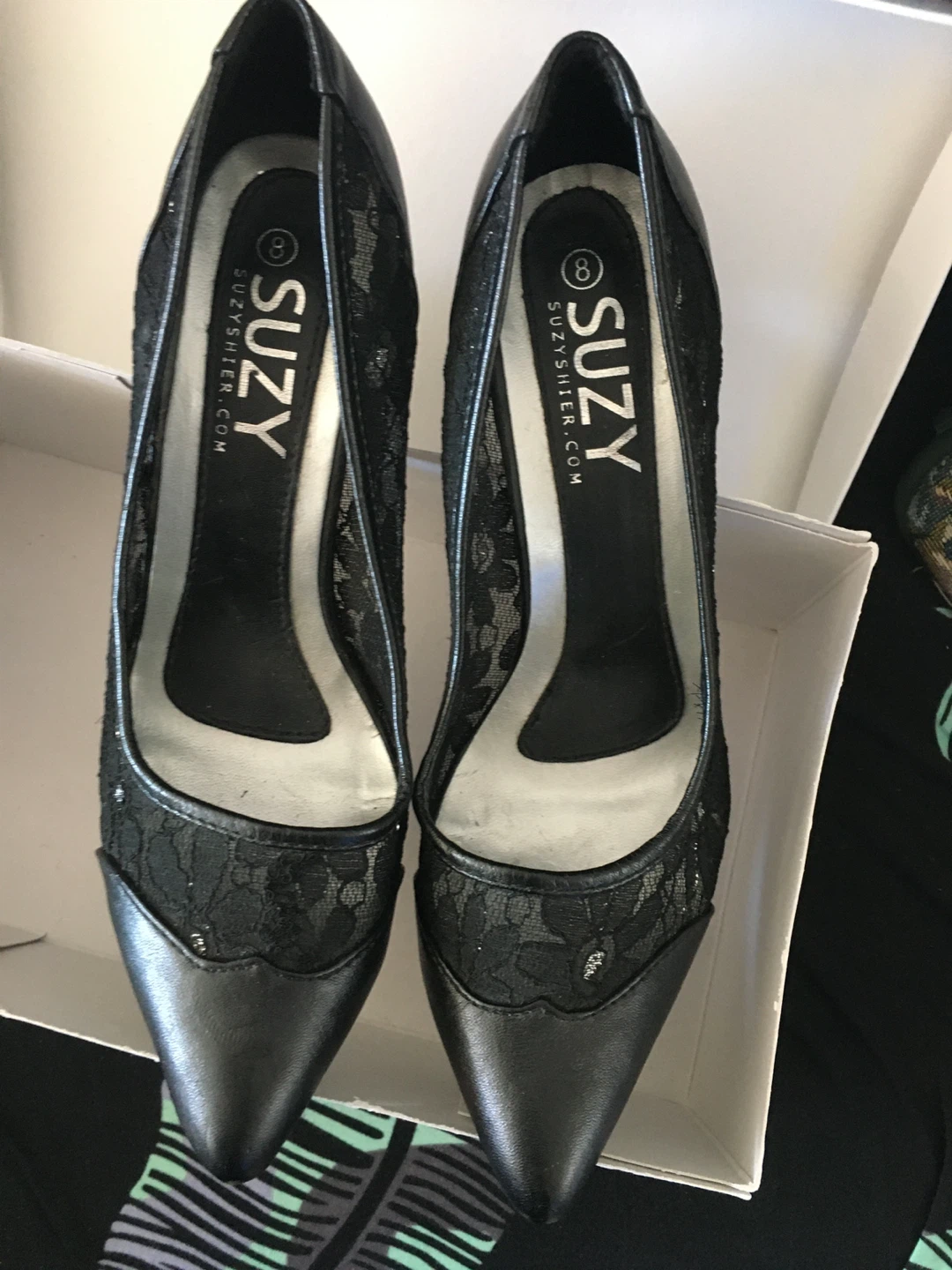 Suzy Shier Black Heels, Size 8 - photo 3