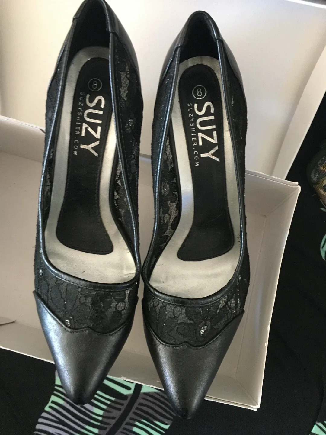 Suzy Shier Black Heels, Size 8 image indicator(3)