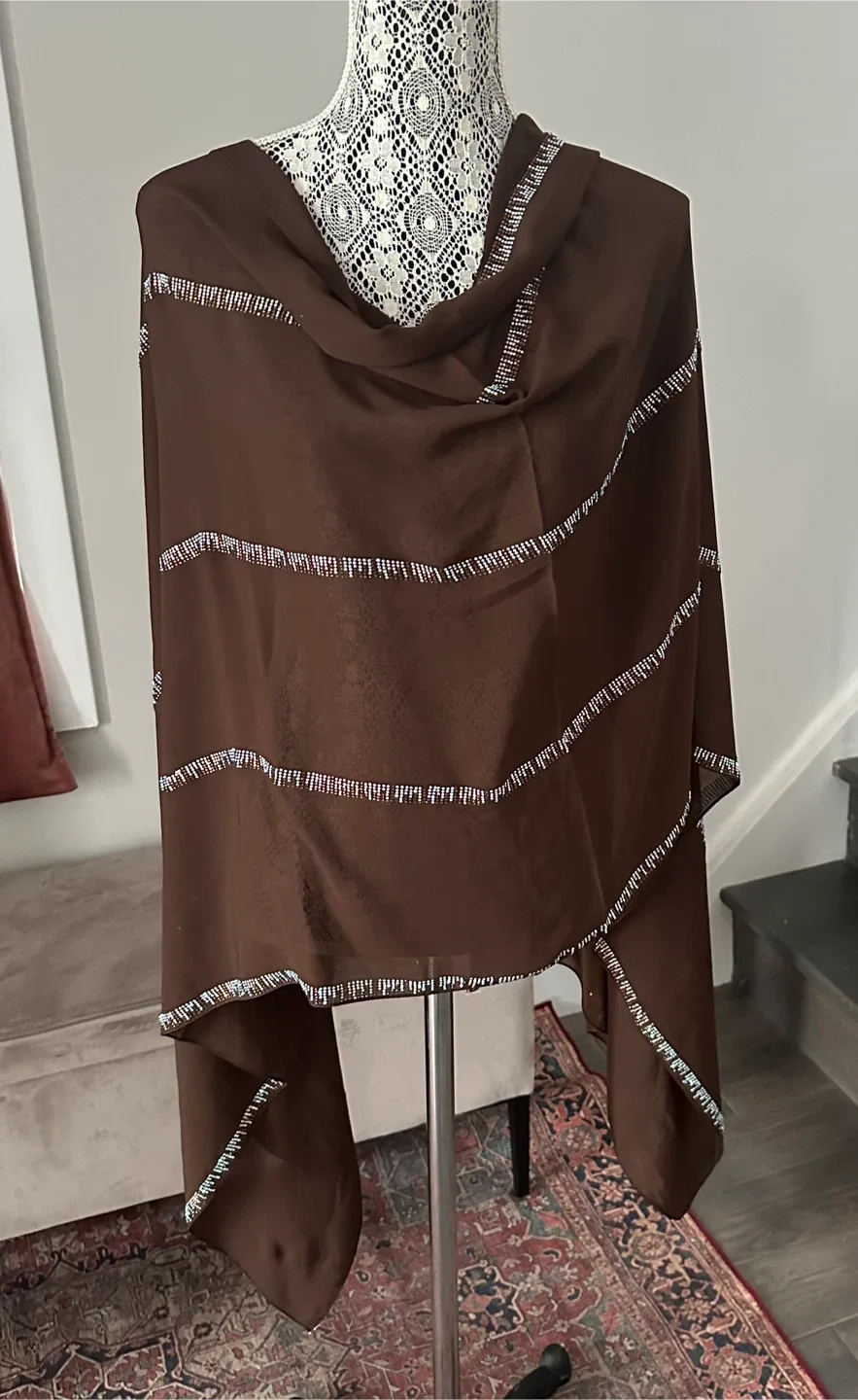 Brown Chiffon Shawl - New - $15 - East York