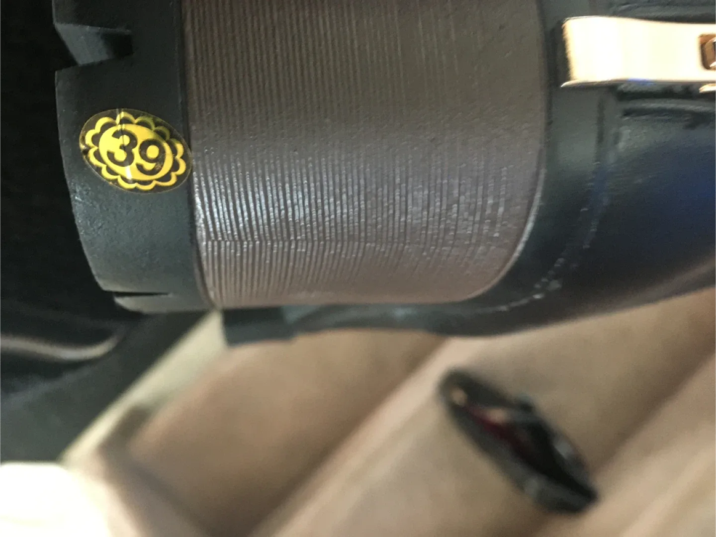 Black Fur Trim Heel Boots image indicator(6)