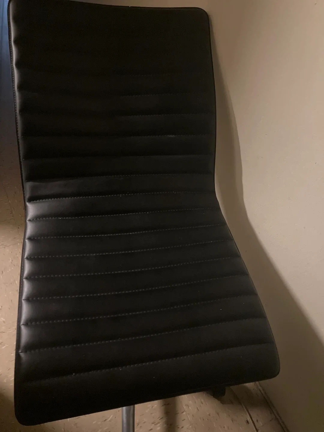 Black Faux Leather Dining Chair