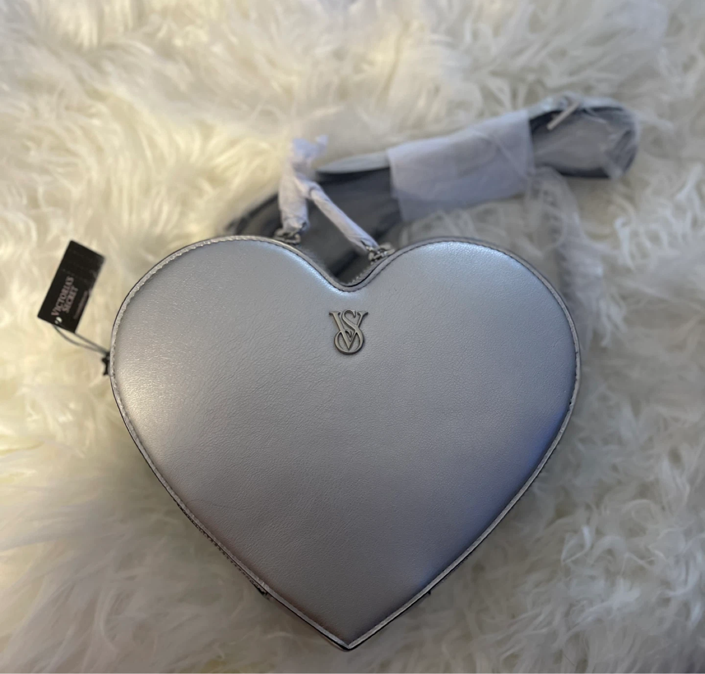 Victoria's Secret Heart Bag - Silver