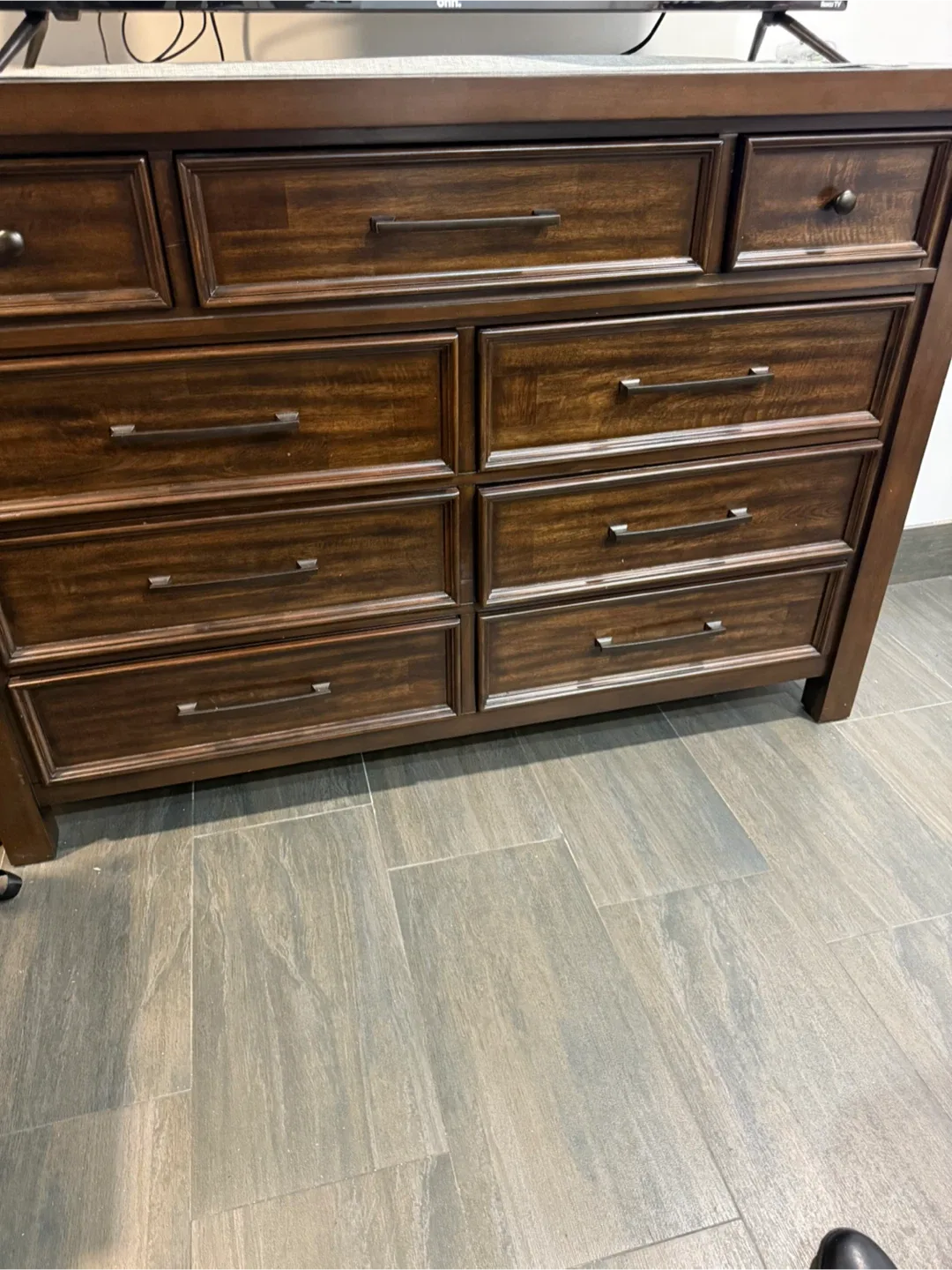 Wood Dresser and Headboard Set image indicator(2)