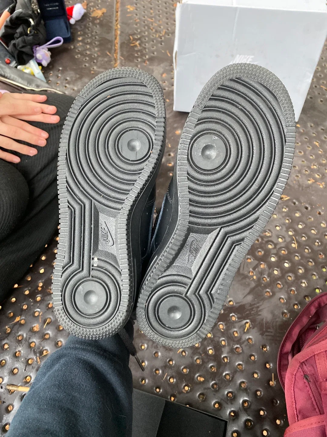 Black Air force 1’s (size 6 women’s or size 5 men’s) image indicator(4)