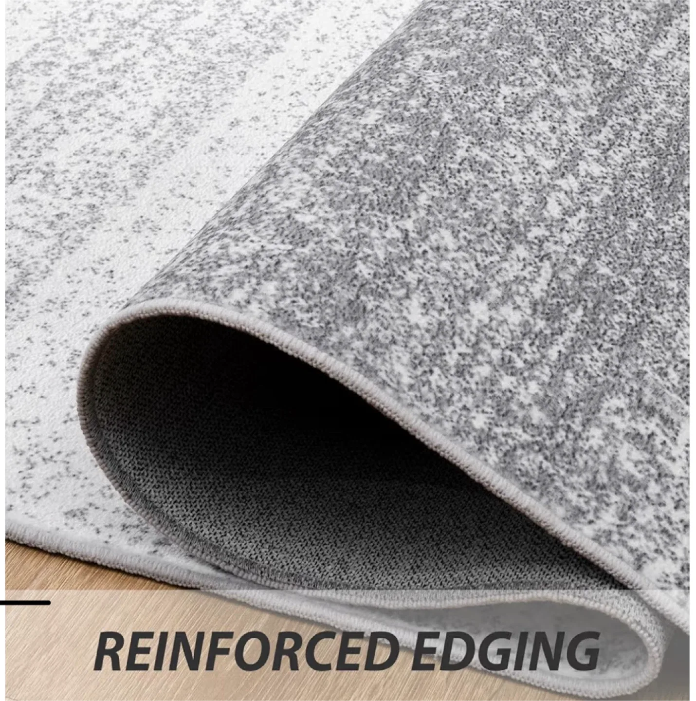 8x10 ft Grey Area Rug - Pet & Kid Friendly! image indicator(6)