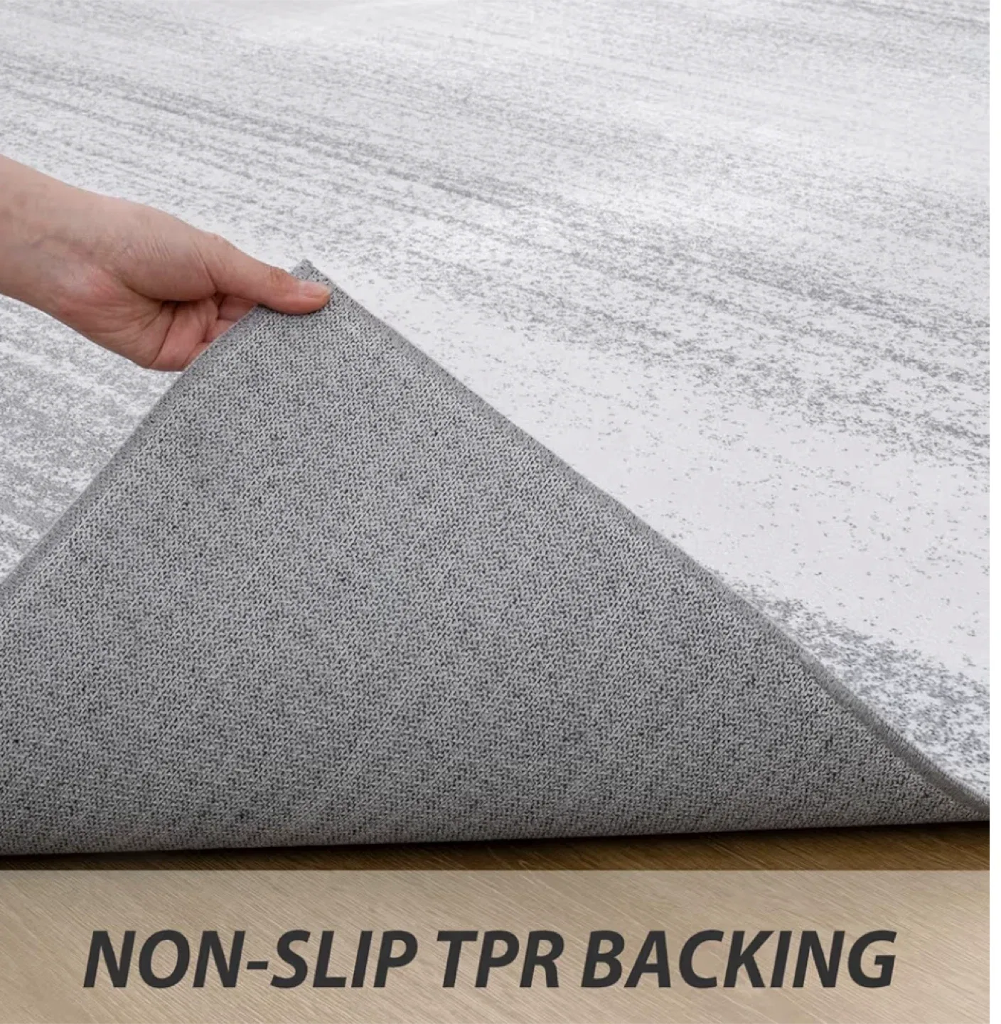 8x10 ft Grey Area Rug - Pet & Kid Friendly! image indicator(7)