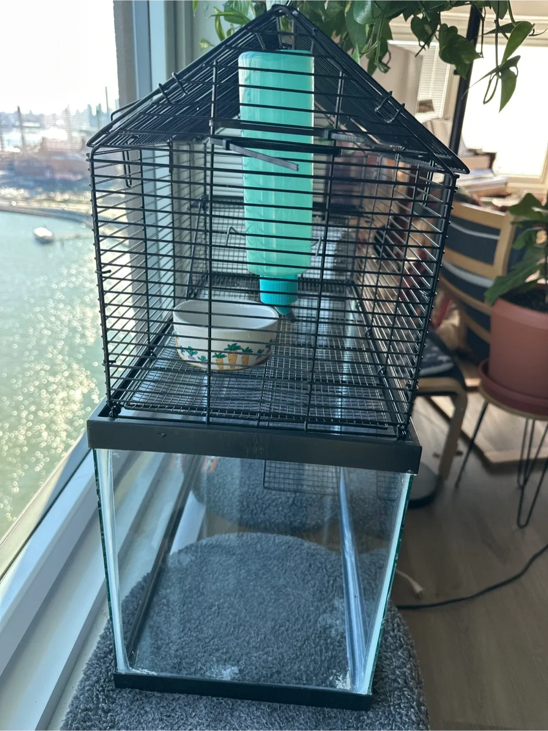 Double Decker Hamster Cage with Water Bottle & Food Bowl image indicator(3)