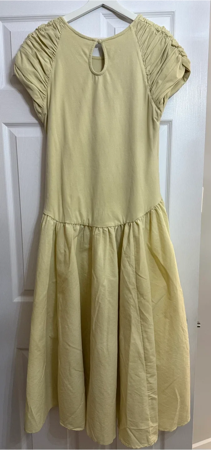 Free People Afternoon Elegance Pleated-shoulder Midi Dress image indicator(3)