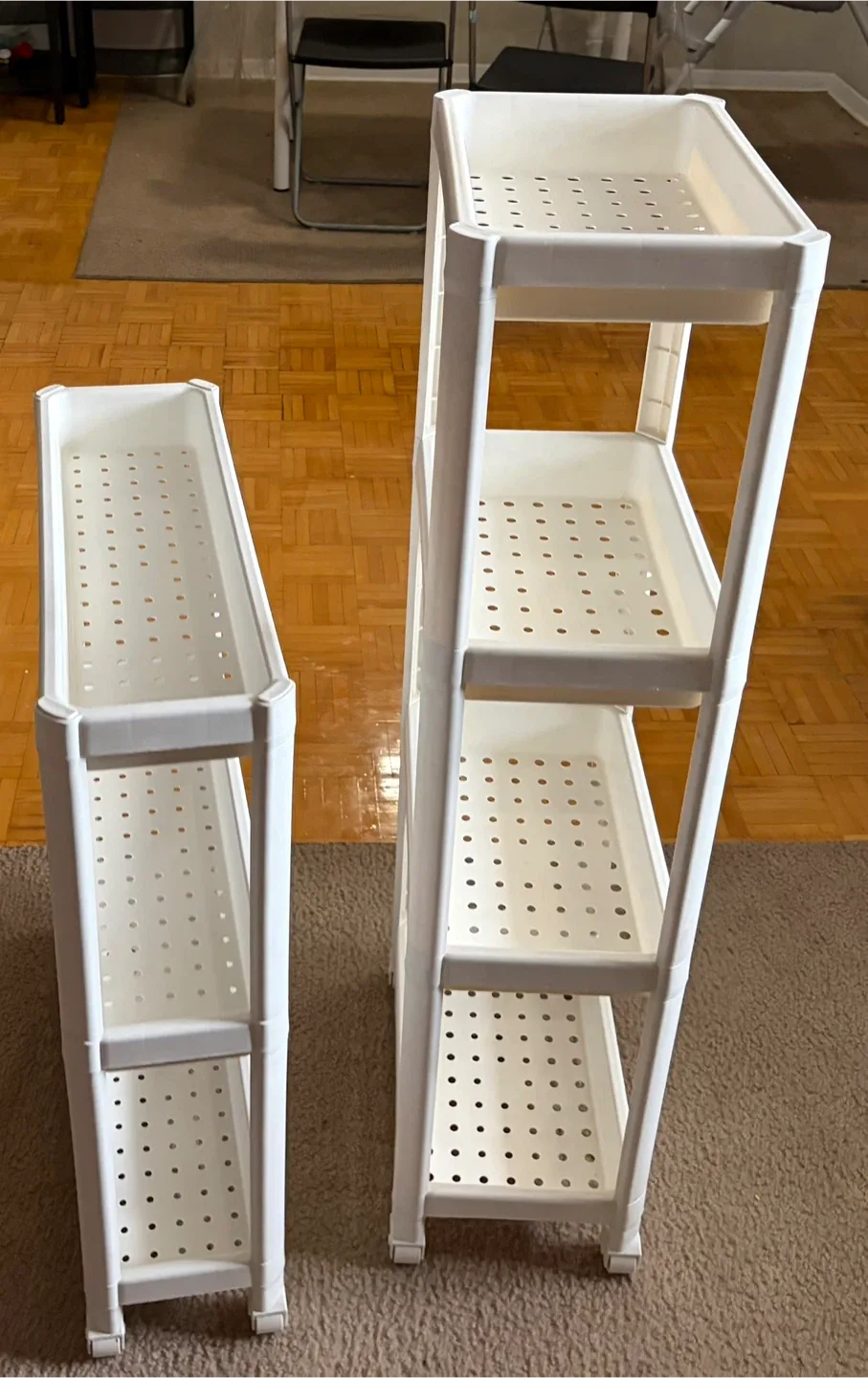 IKEA White Rolling Carts