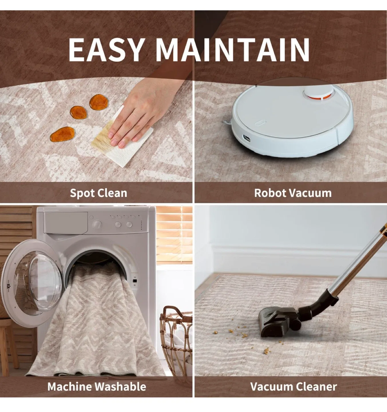 Boho Style Area Rug - 8 x 10 ft image indicator(6)