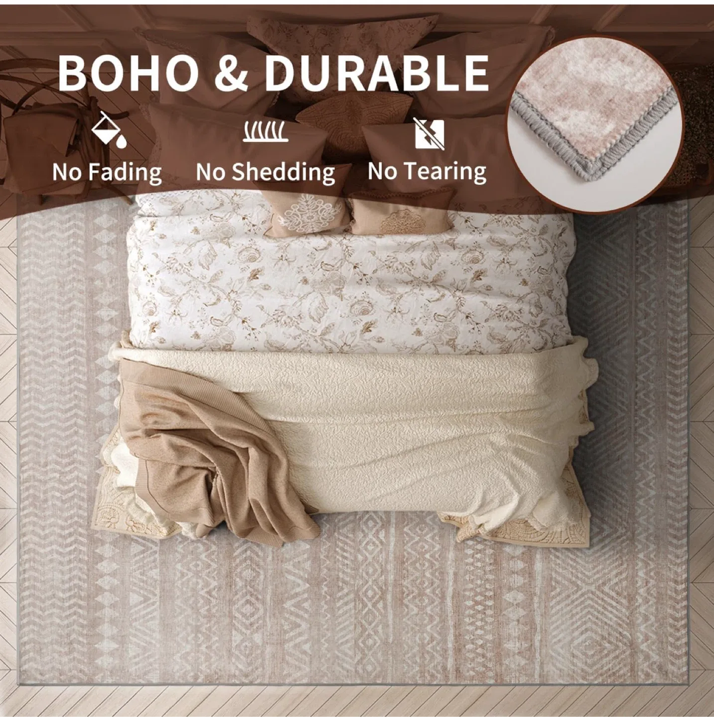 Boho Style Area Rug - 8 x 10 ft image indicator(5)