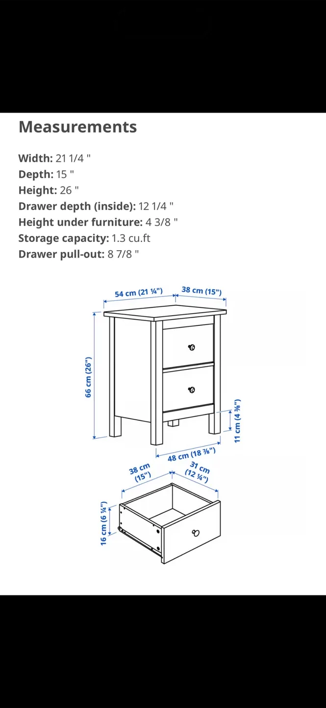Ikea Hemnes Nightstand image indicator(3)